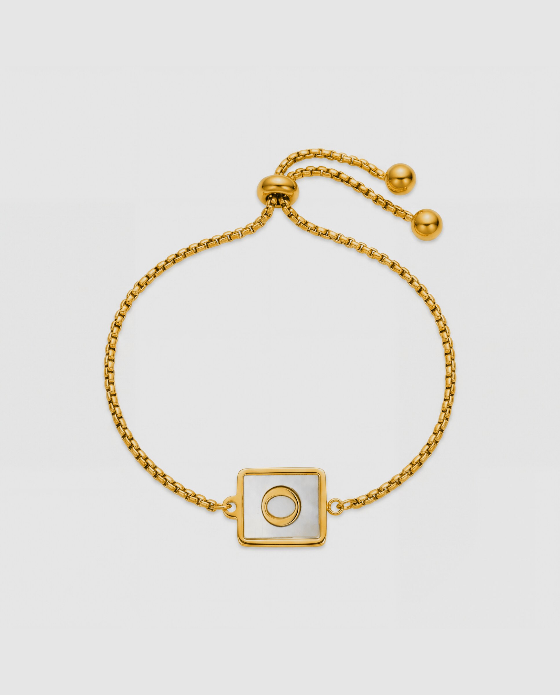 Pulsera de acero acabada en oro amarillo 18k con madreperla - Luxenter - Dorado Dorado-3