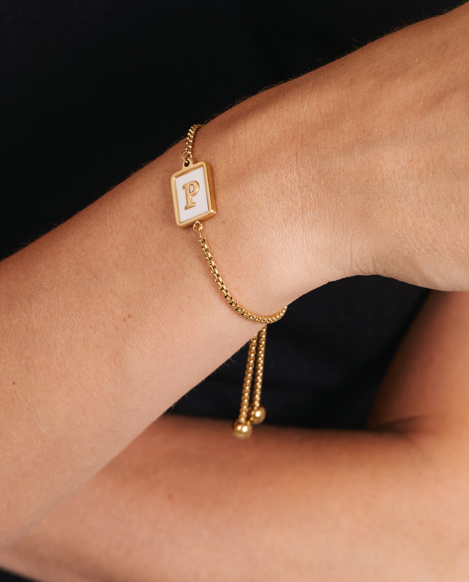 Pulsera de acero acabada en oro amarillo 18k con madreperla - Luxenter - Dorado Dorado-4