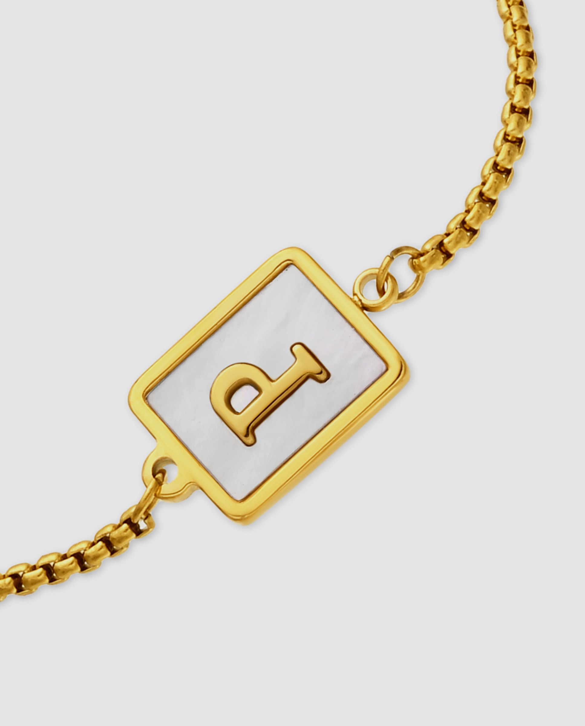 Pulsera de acero acabada en oro amarillo 18k con madreperla - Luxenter - Dorado Dorado-6