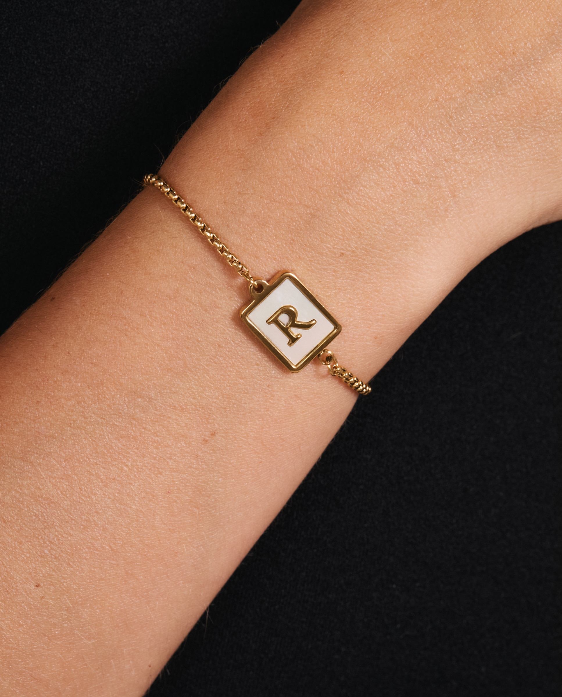 Pulsera de acero acabada en oro amarillo 18k con madreperla - Luxenter - Dorado Dorado-4