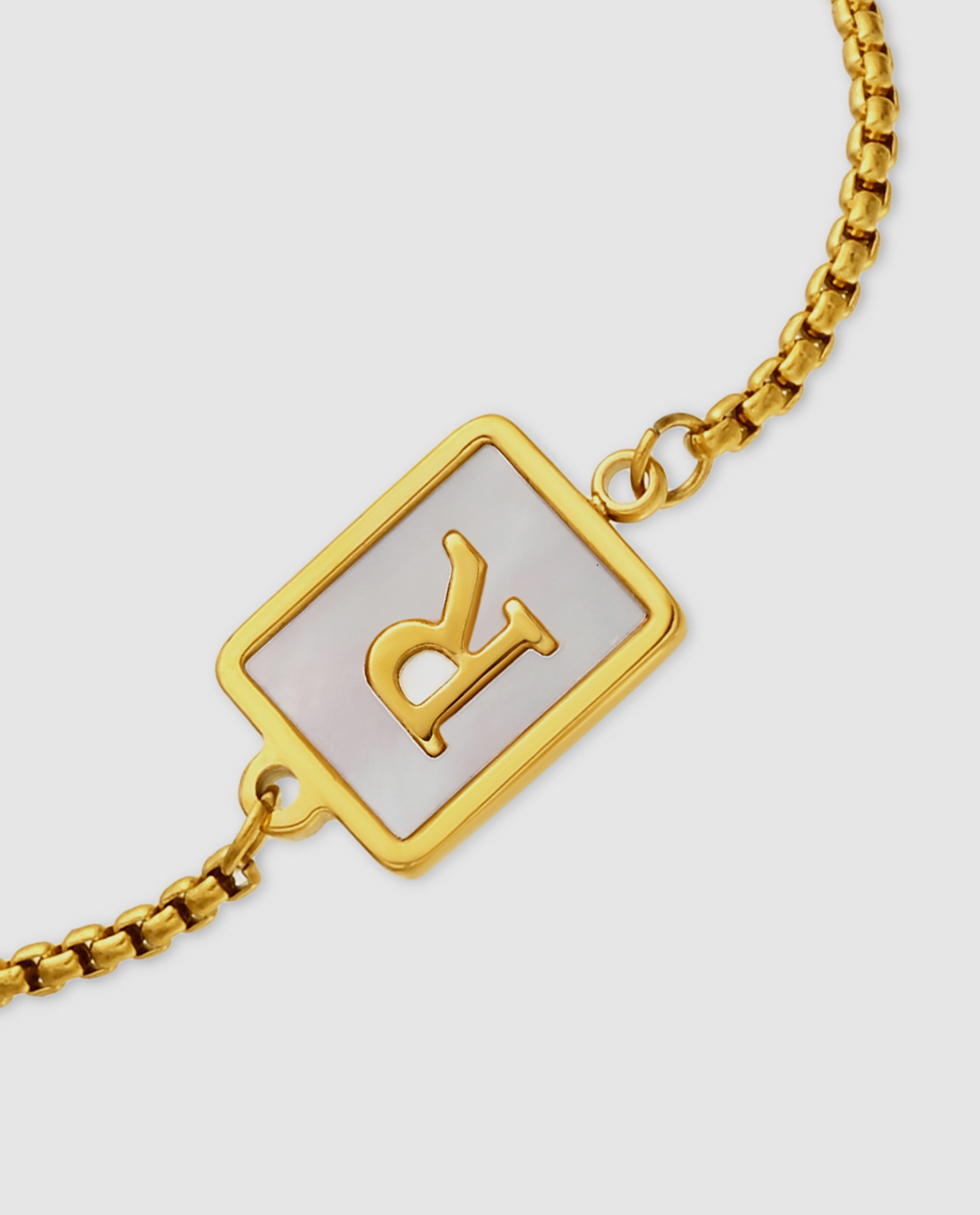 Pulsera de acero acabada en oro amarillo 18k con madreperla - Luxenter - Dorado Dorado-6