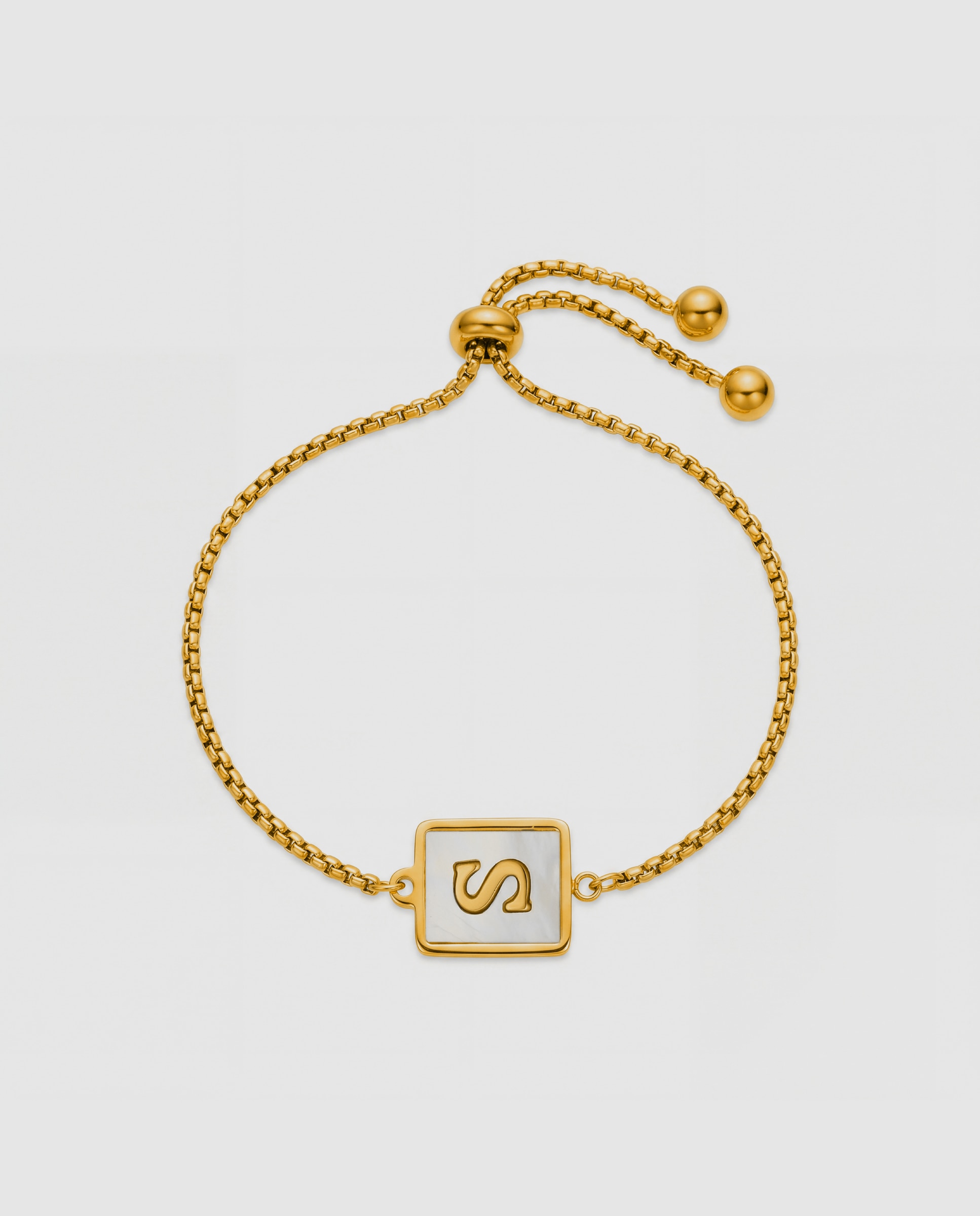 Pulsera de acero acabada en oro amarillo 18k con madreperla - Luxenter - Dorado Dorado-3