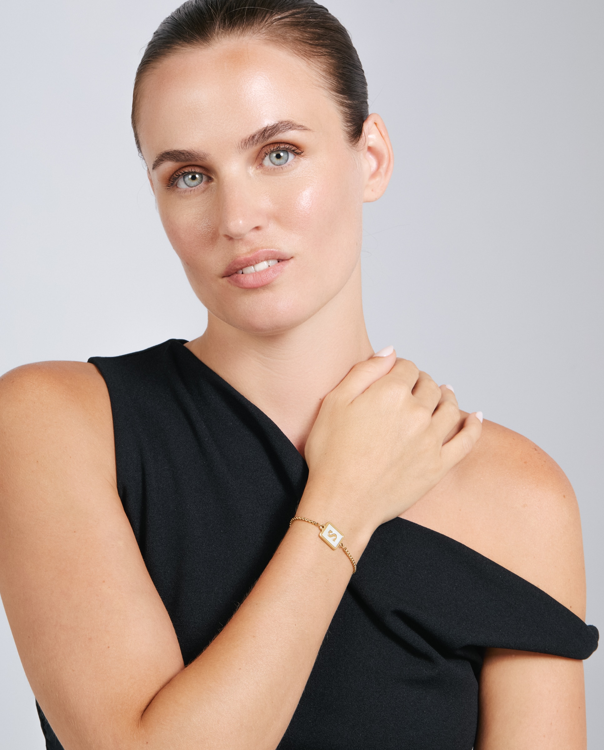 Pulsera de acero acabada en oro amarillo 18k con madreperla - Luxenter - Dorado Dorado-5