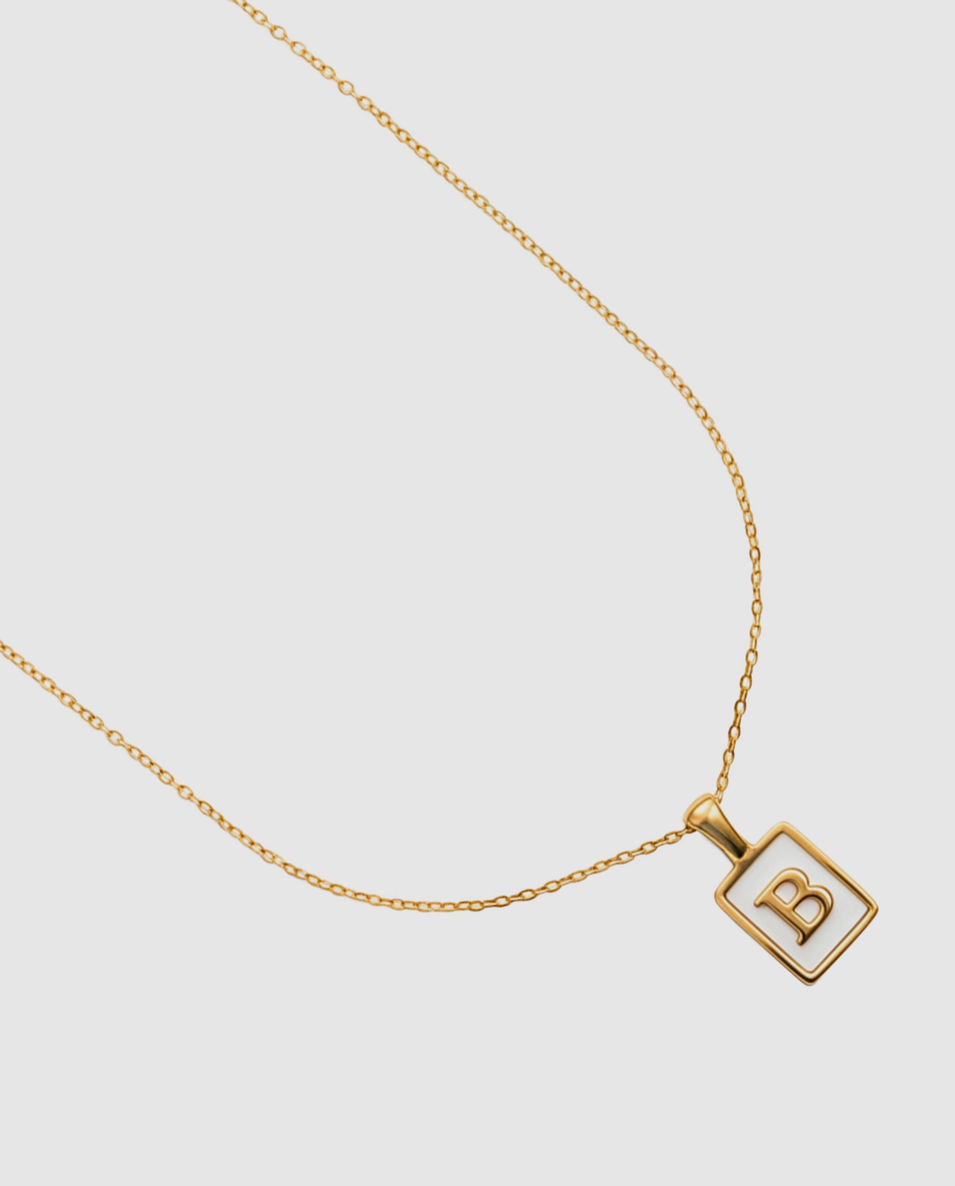 Collar de acero acabado en oro amarillo 18k con madreperla - Luxenter - Dorado Dorado-6
