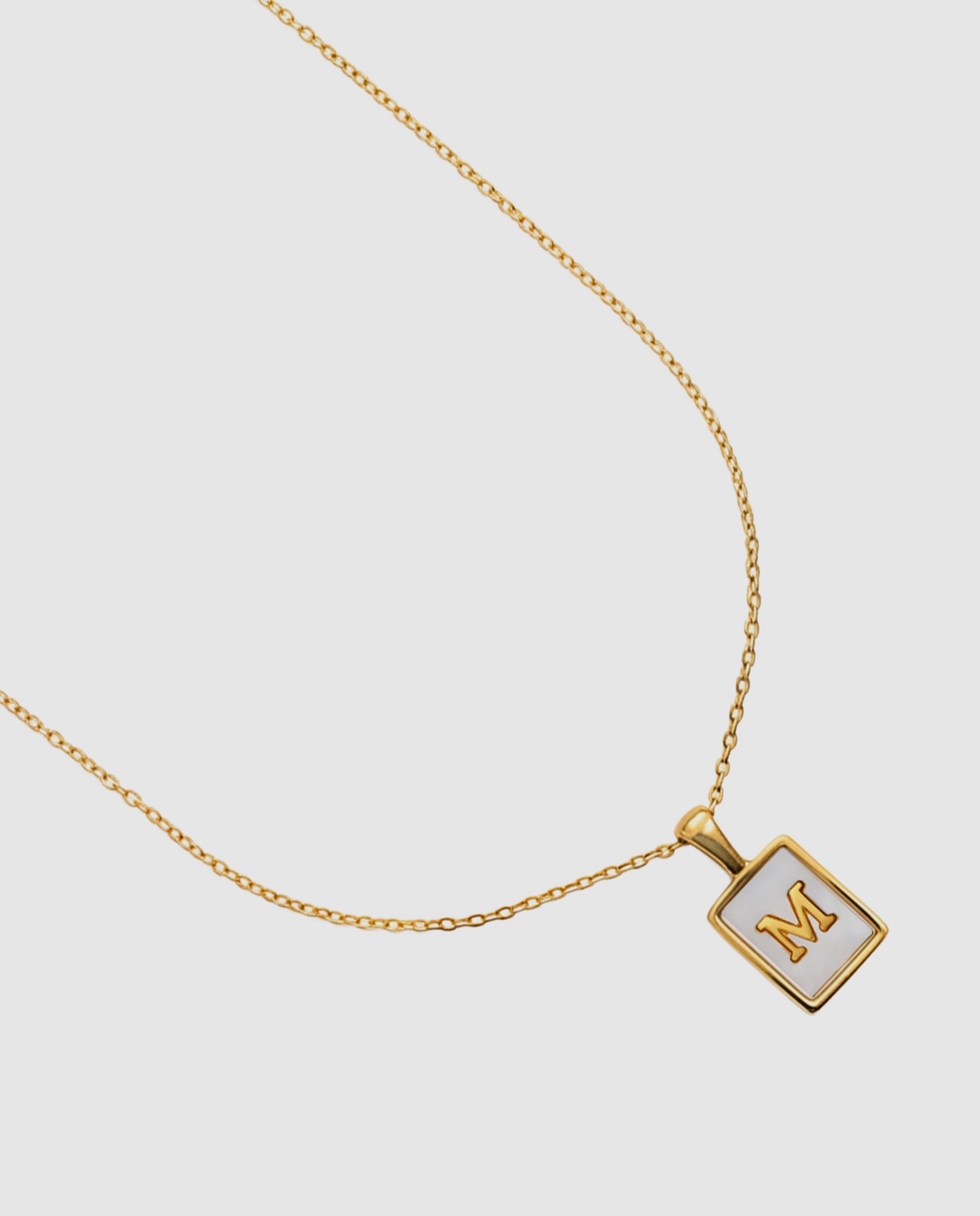 Collar de acero acabado en oro amarillo 18k con madreperla - Luxenter - Dorado Dorado-6