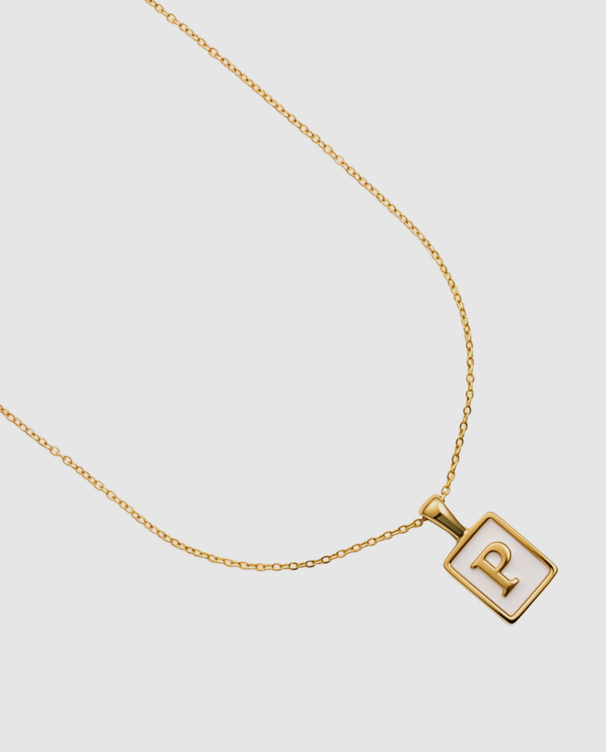 Collar de acero acabado en oro amarillo 18k con madreperla - Luxenter - Dorado Dorado-6