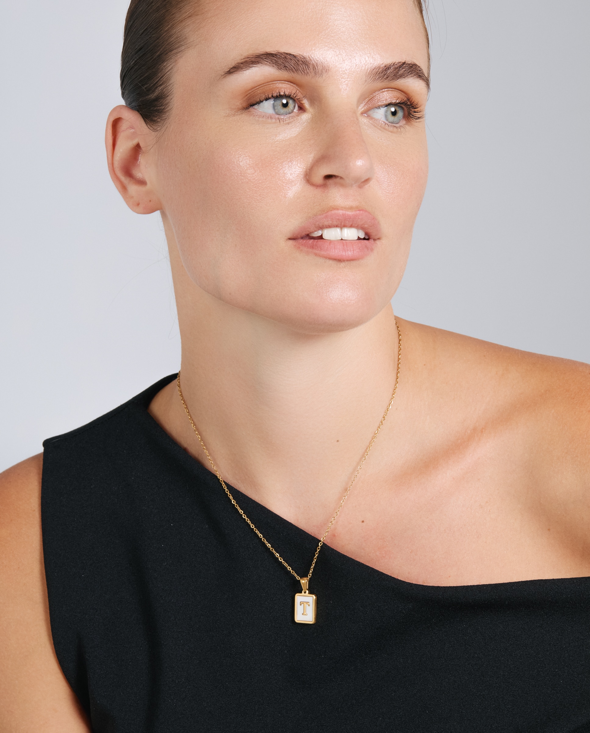 Collar de acero acabado en oro amarillo 18k con madreperla - Luxenter - Dorado Dorado-5
