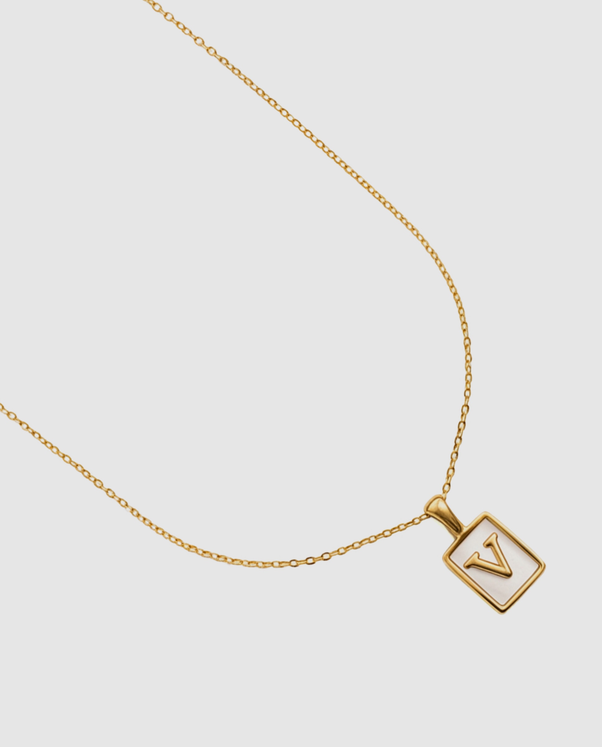 Collar de acero acabado en oro amarillo 18k con madreperla - Luxenter - Dorado Dorado-6