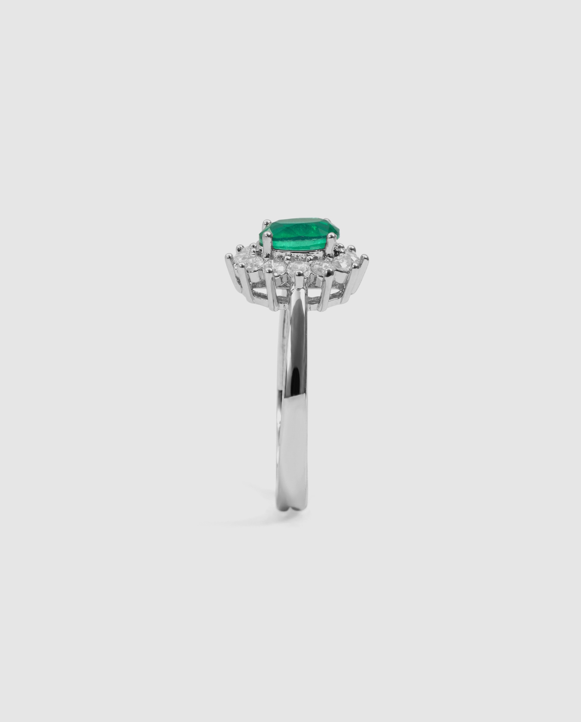 Anillo africa con cuarzo hidrotermal paraiba acabado en rodio - Luxenter - Verde Verde-3