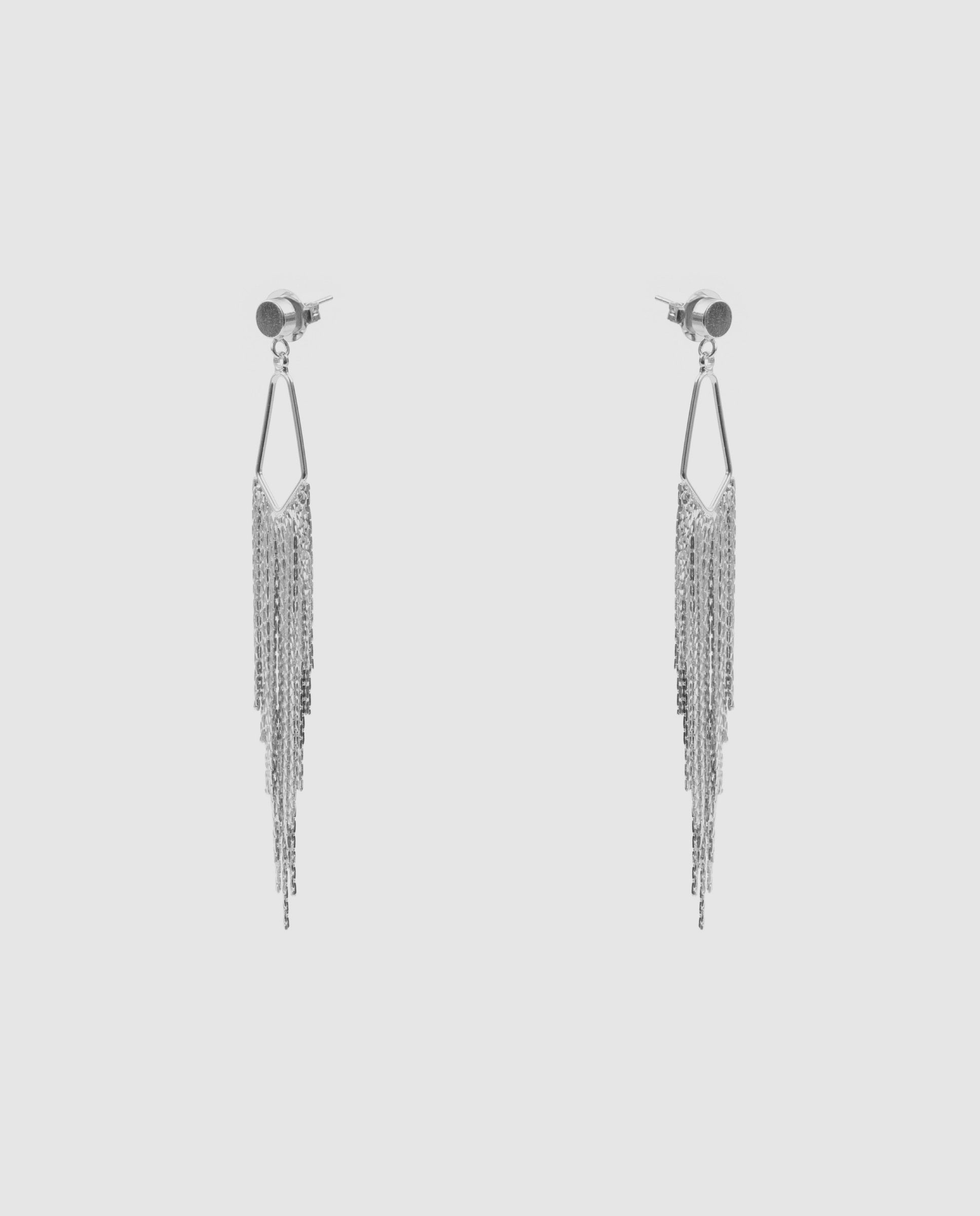 Pendientes africa acabados en rodio - Luxenter - Plateado Plateado-3