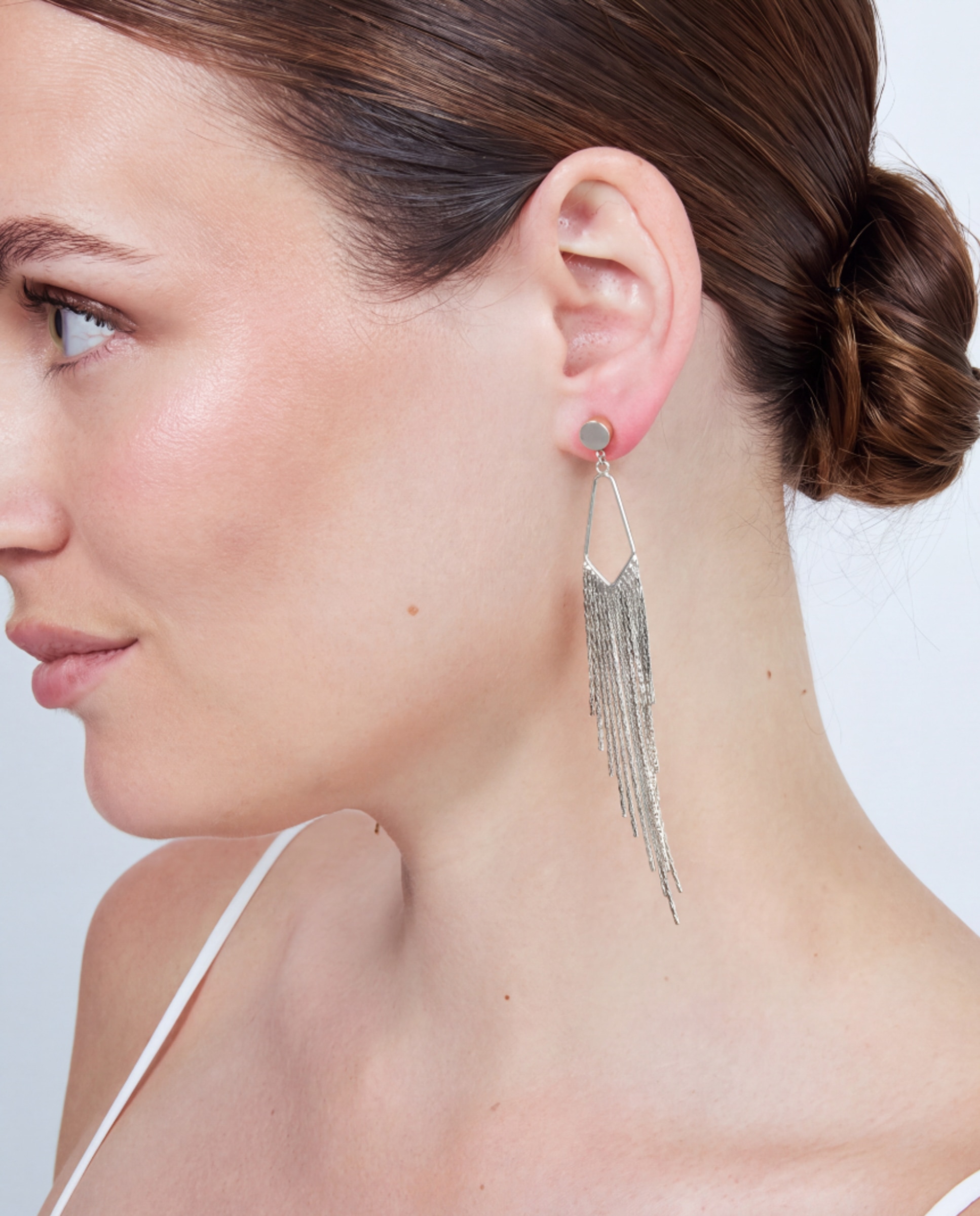 Pendientes africa acabados en rodio - Luxenter - Plateado Plateado-4