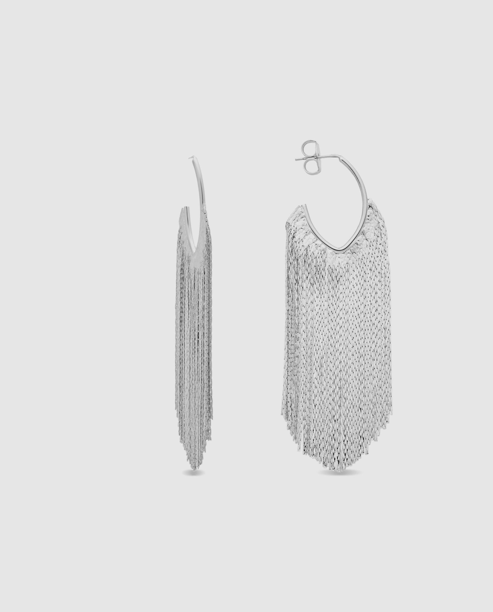 Pendientes africa acabados en rodio - Luxenter - Plateado Plateado-1