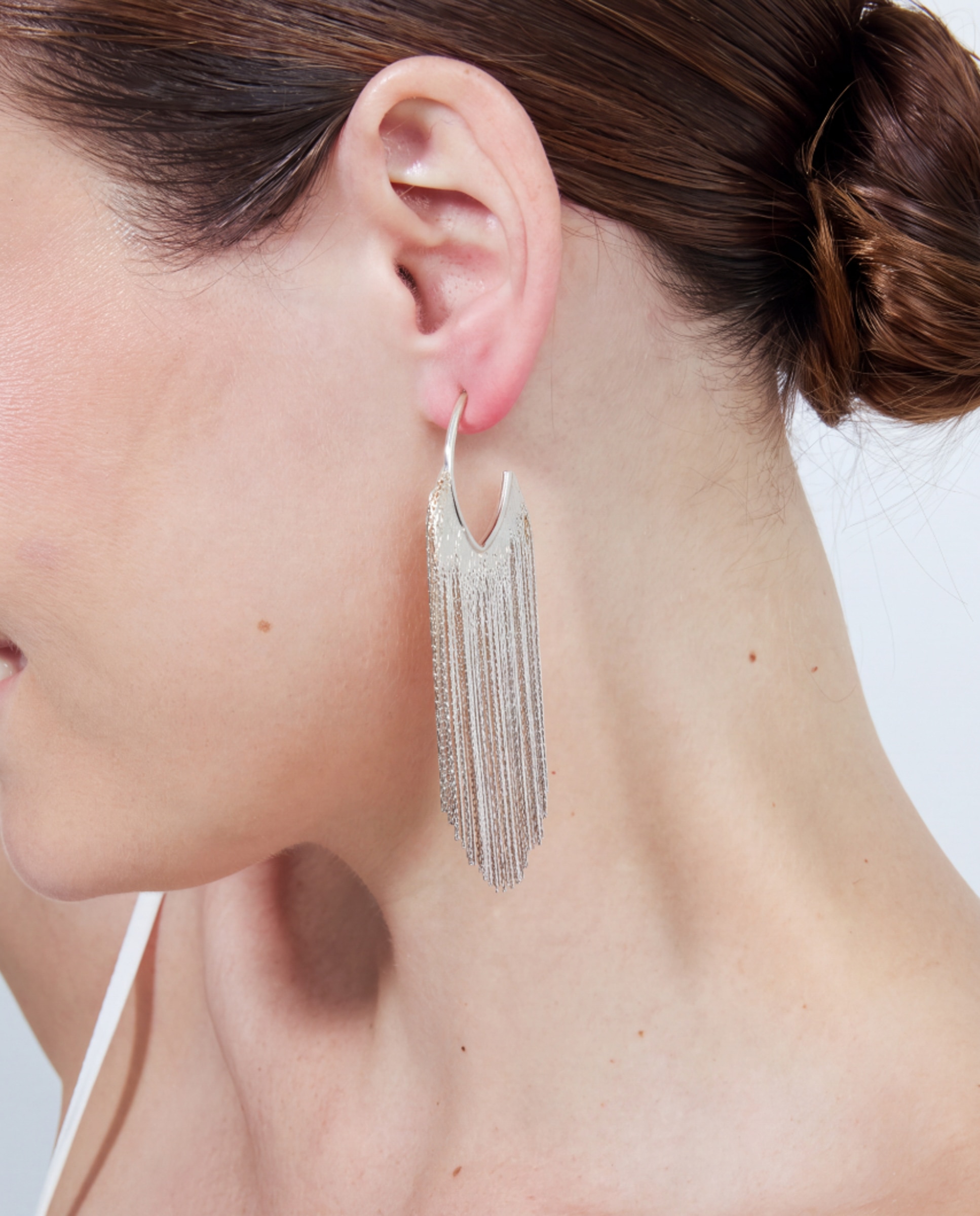Pendientes africa acabados en rodio - Luxenter - Plateado Plateado-4