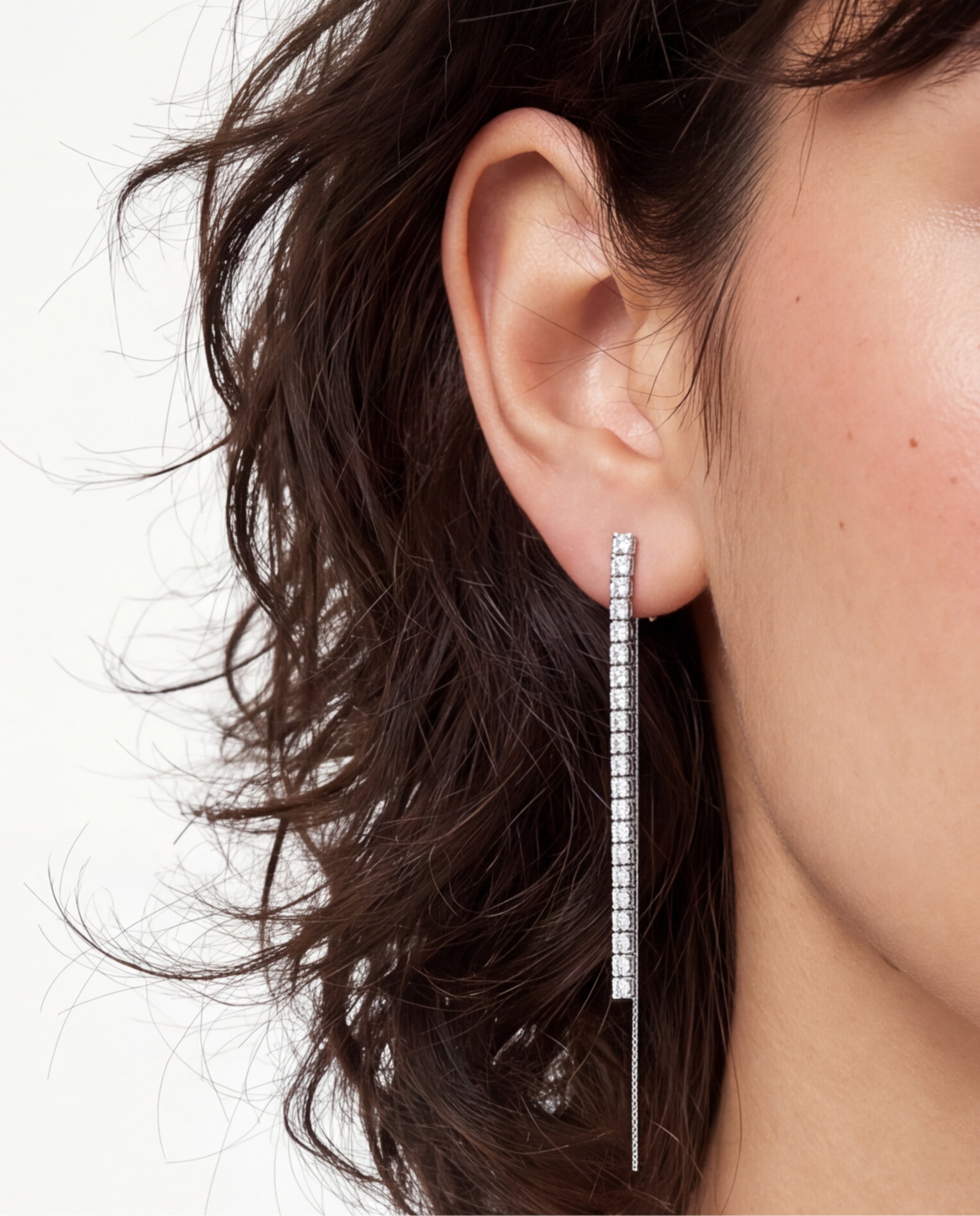 Pendientes africa acabados en rodio - Luxenter - Plateado Plateado-4