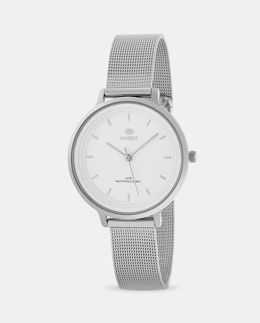 Imagen 0 de Reloj de mujer B41197/1 malla milanesa de acero y esfera blanca