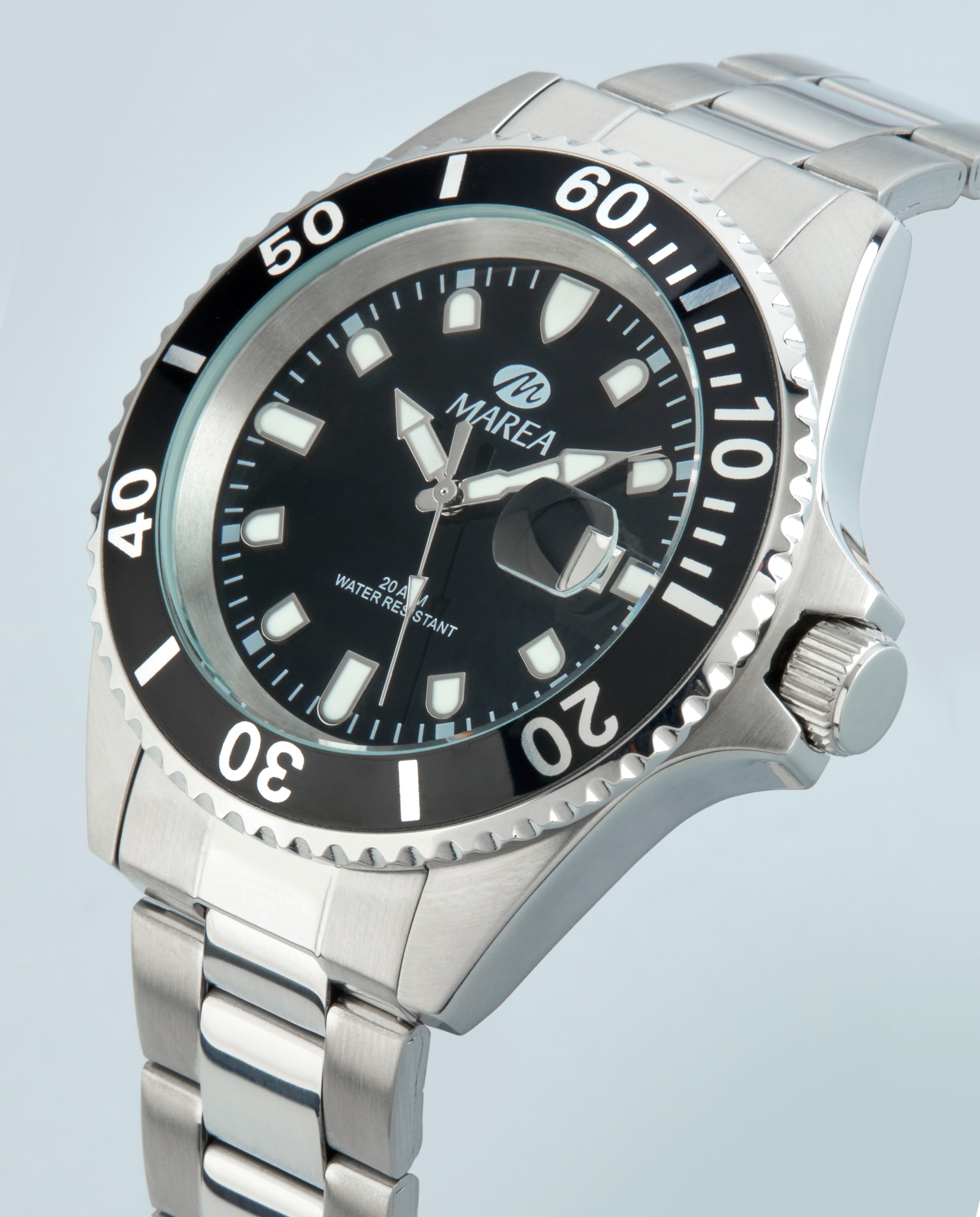 Reloj dehombre b36094/16 con correa de acero y esfera negra - Marea - Plateado Plateado-3
