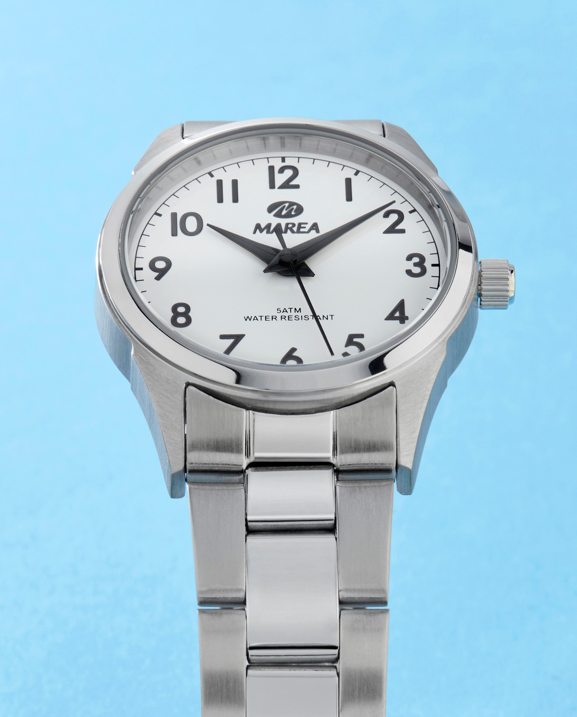 Reloj analógico de mujer b36168 2 correa de acero color plata y esfera blanca detalles en negro - Marea - Plateado Plateado-3