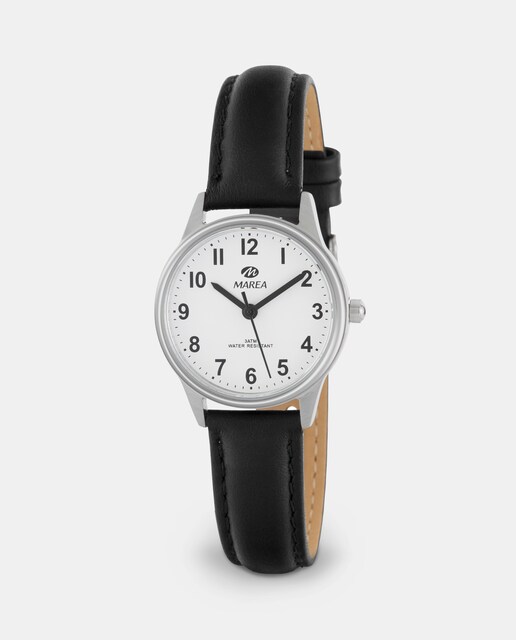 Imagen 0 de Reloj de mujer B36170/1 correa de piel negra y esfera blanca