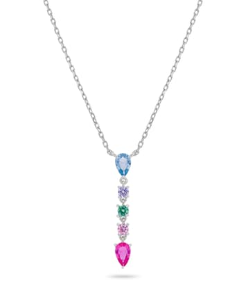 Colgante En Plata De Ley Rodiada Y Circonitas De Colores.LIBELULA