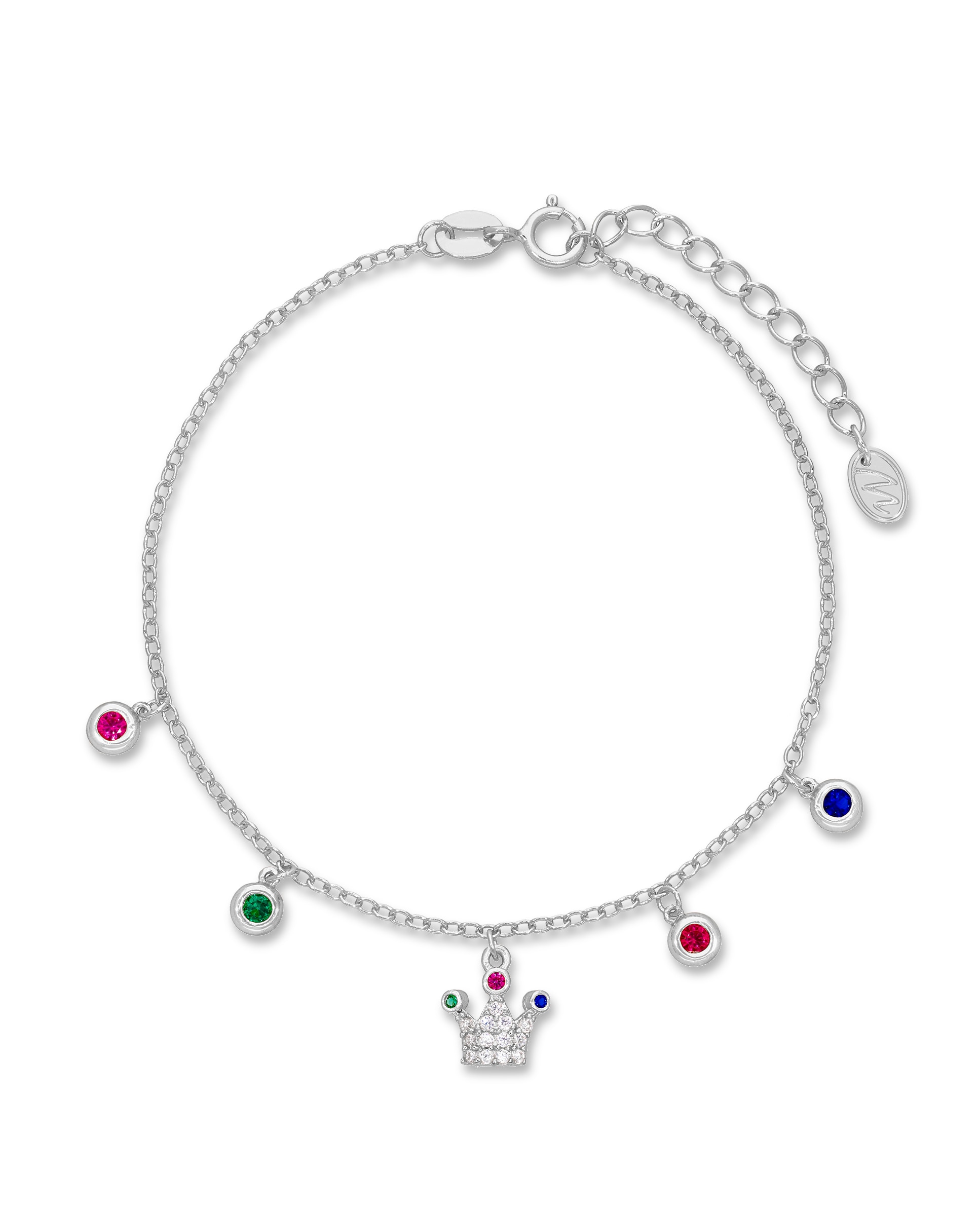 Imagen 0 de Pulsera de cadena de niña d02403/an de plata rodiada Multicolor