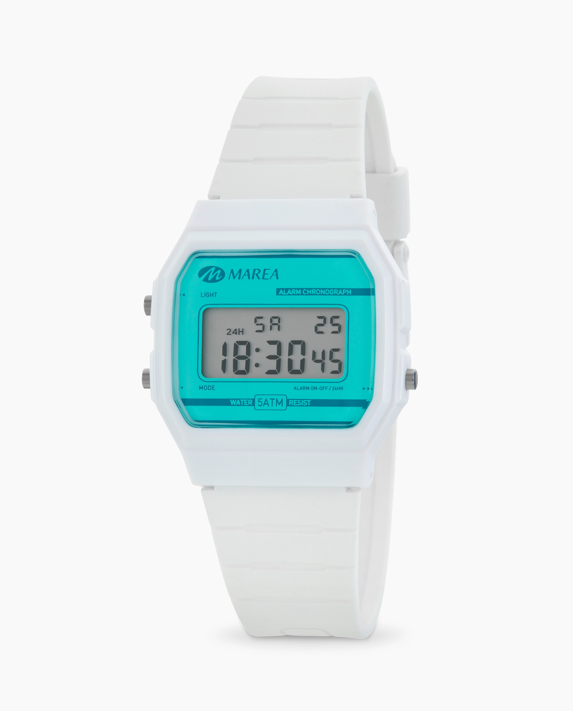Reloj digital de mujer b35350 2 correa de plástico blanca y esfera turquesa - Marea - Blanco / Turquesa Blanco / Turquesa-1