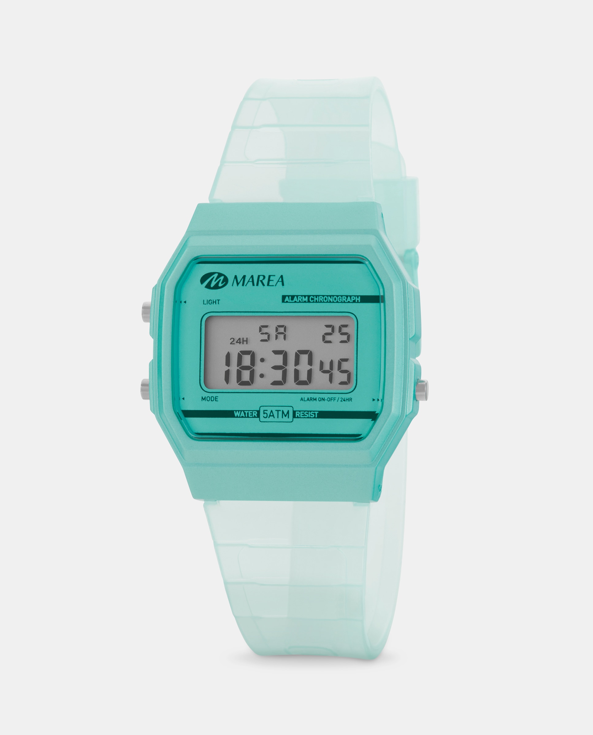 Reloj digital de mujer b35350 3 correa de plástico turquesa claro transparente y esfera - Marea - Turquesa Turquesa-1
