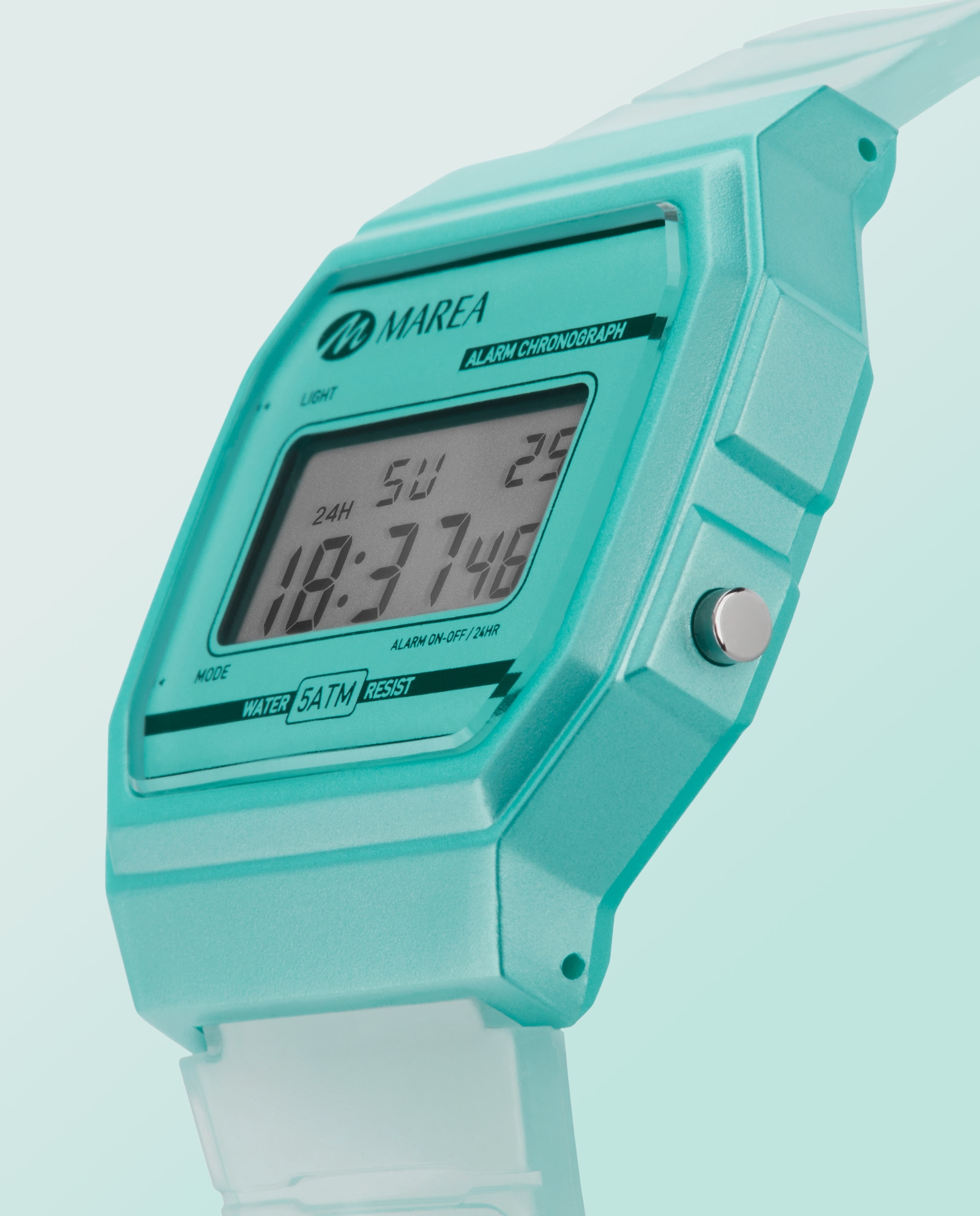 Reloj digital de mujer b35350 3 correa de plástico turquesa claro transparente y esfera - Marea - Turquesa Turquesa-3