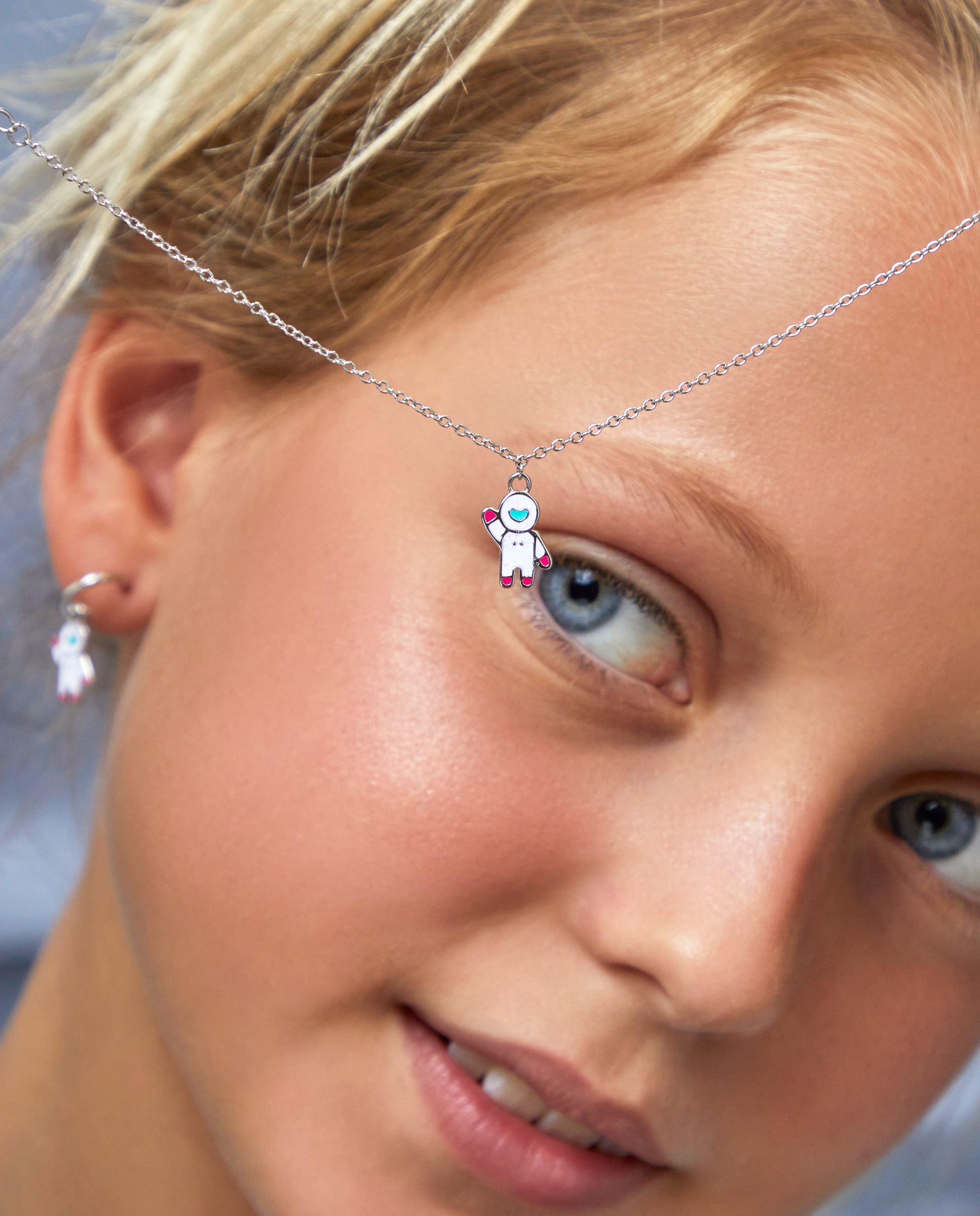 Imagen 2 de Pulsera de cadena de niña d02403/au de plata rodiada - Marea - Fucsia Fucsia