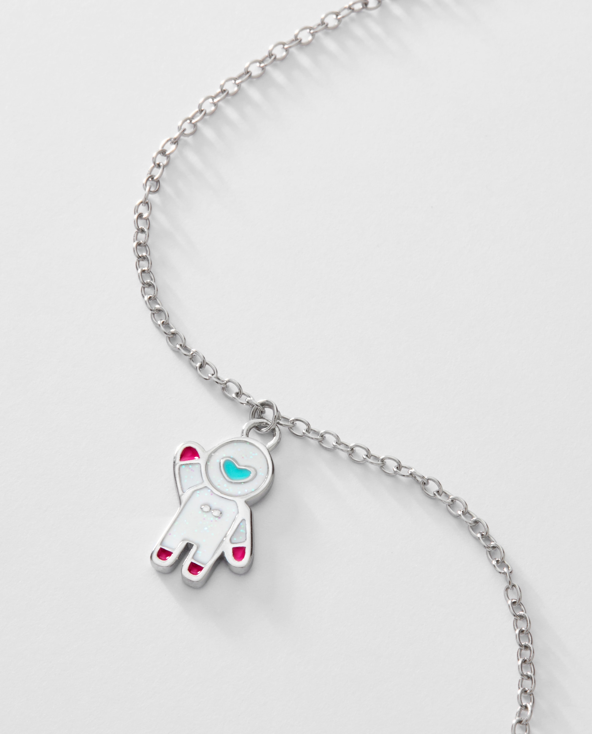 Imagen 3 de Pulsera de cadena de niña d02403/au de plata rodiada - Marea - Fucsia Fucsia