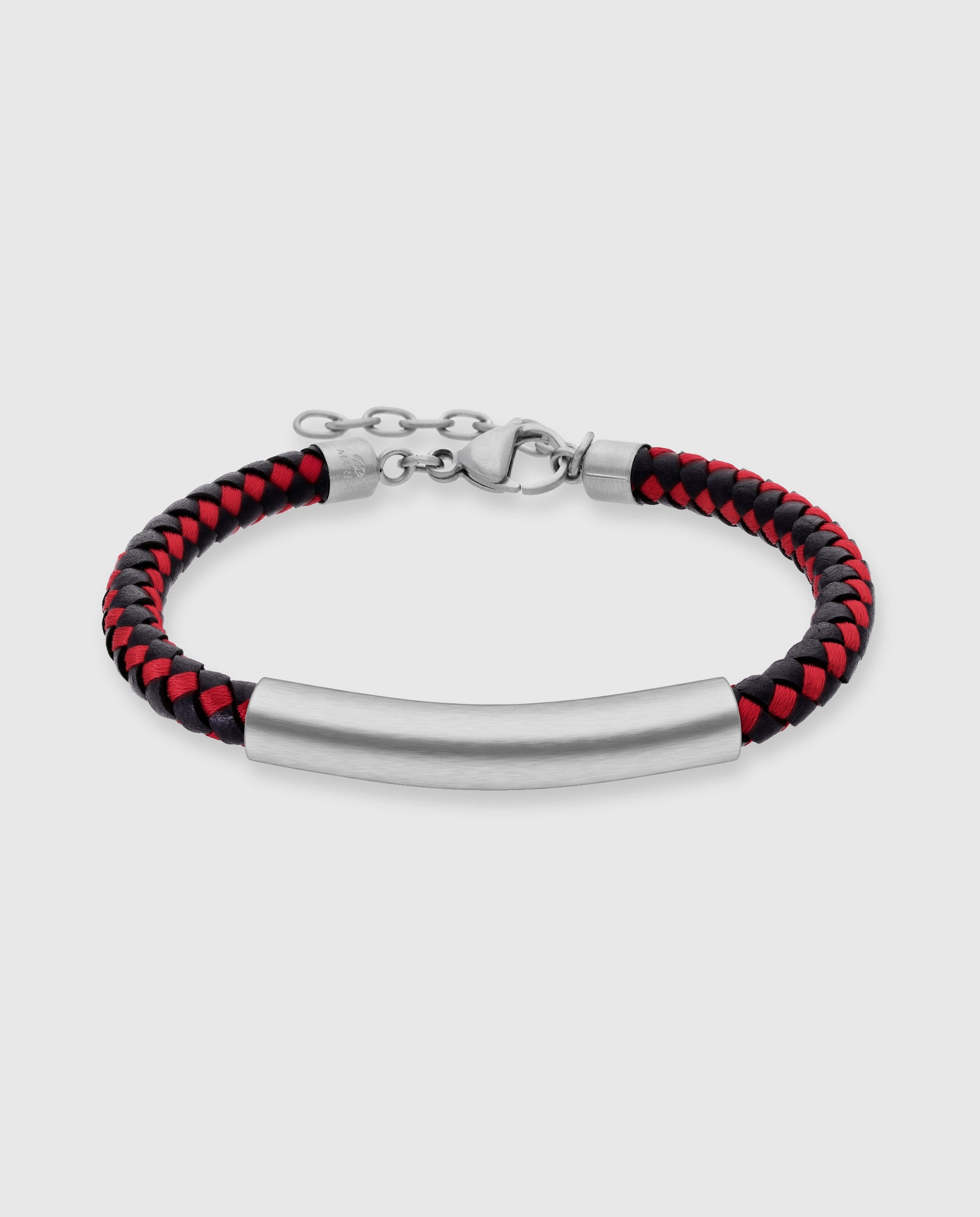 Pulsera rigida de hombre c00103/290 de cuero - Marea - Negro / Rojo Negro / Rojo-1