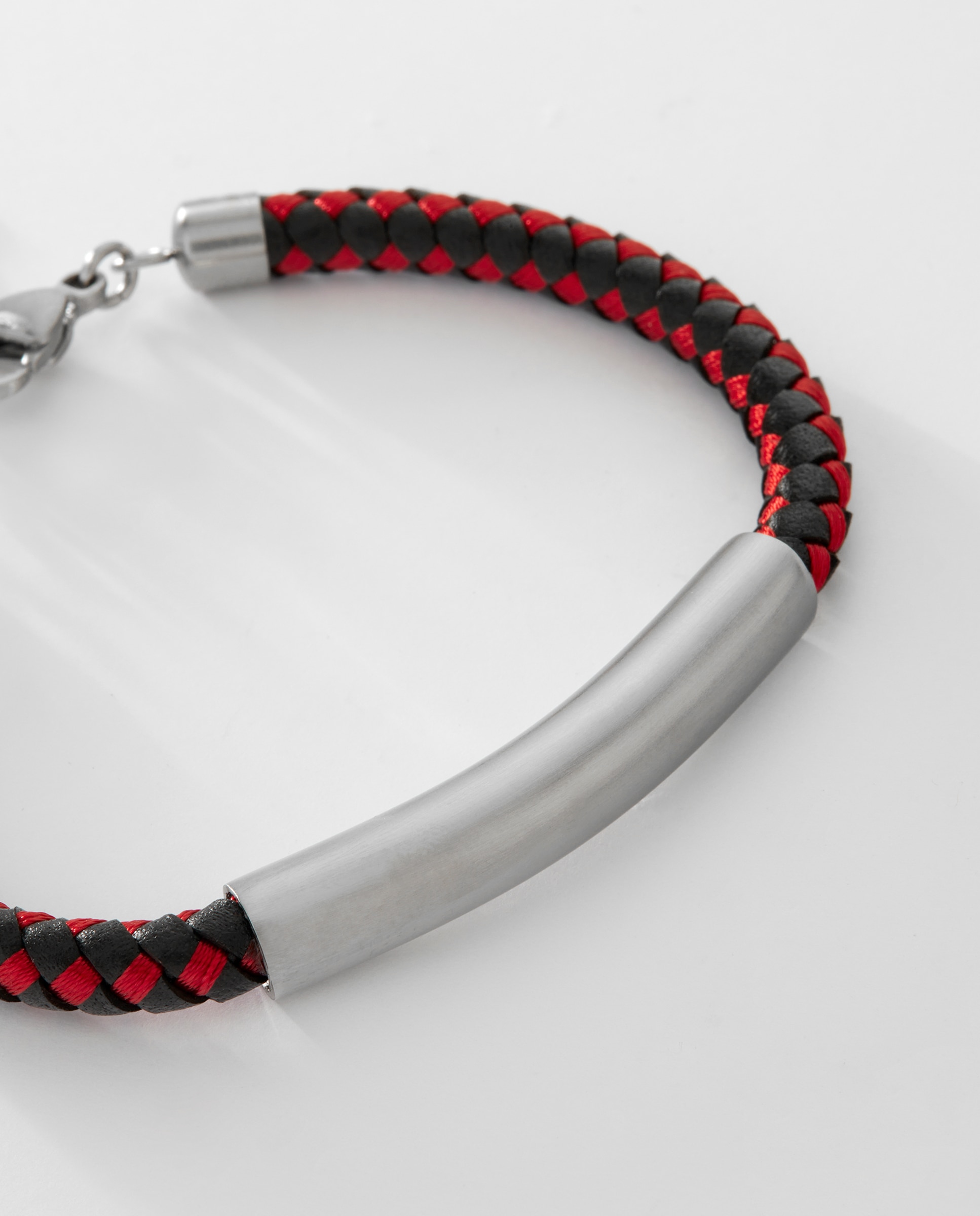Pulsera rigida de hombre c00103/290 de cuero - Marea - Negro / Rojo Negro / Rojo-3
