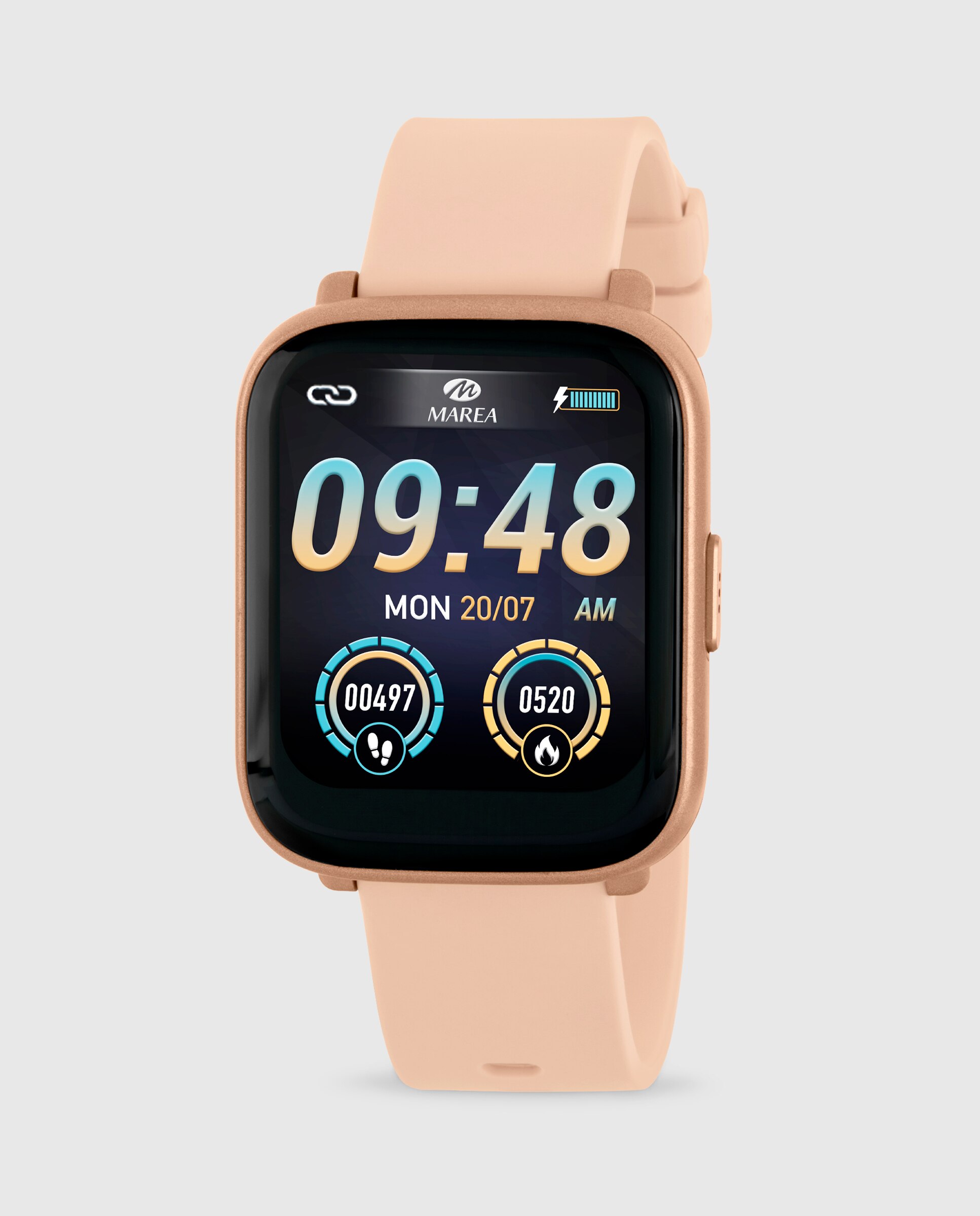 Smartwatch b63001/3 con correa de silicona rosa - Marea - Rosa pastel Rosa pastel-1
