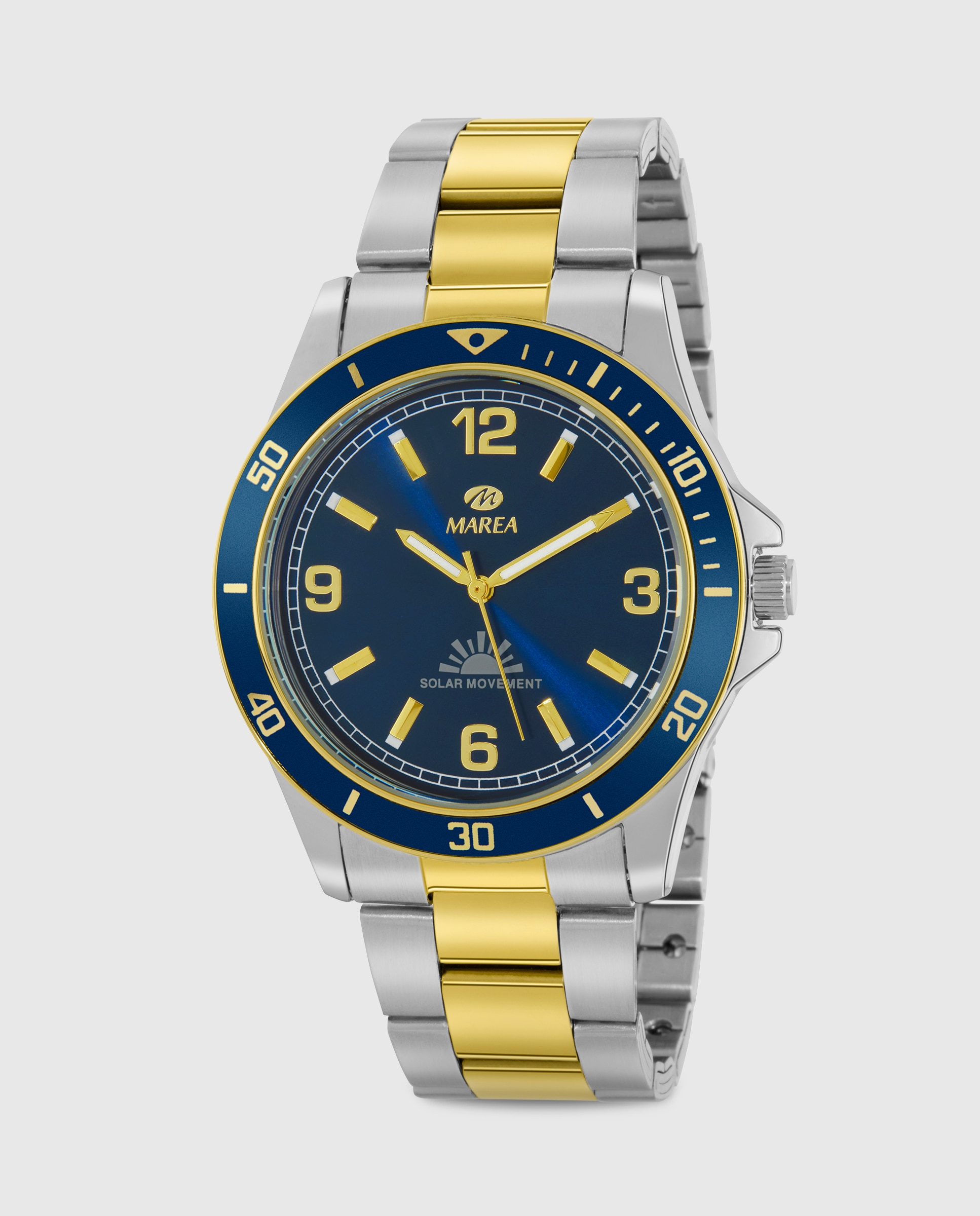 Imagen 0 de Reloj de hombre b41349/4 con correa de acero bicolor y esfera azul marino Dorado