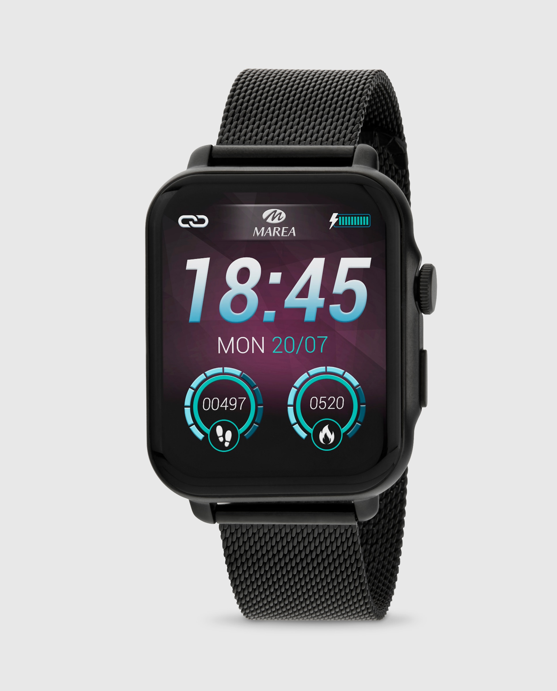 Smartwatch b63002/1 de acero negro y correa extra de silicona negra - Marea - Negro Negro-1