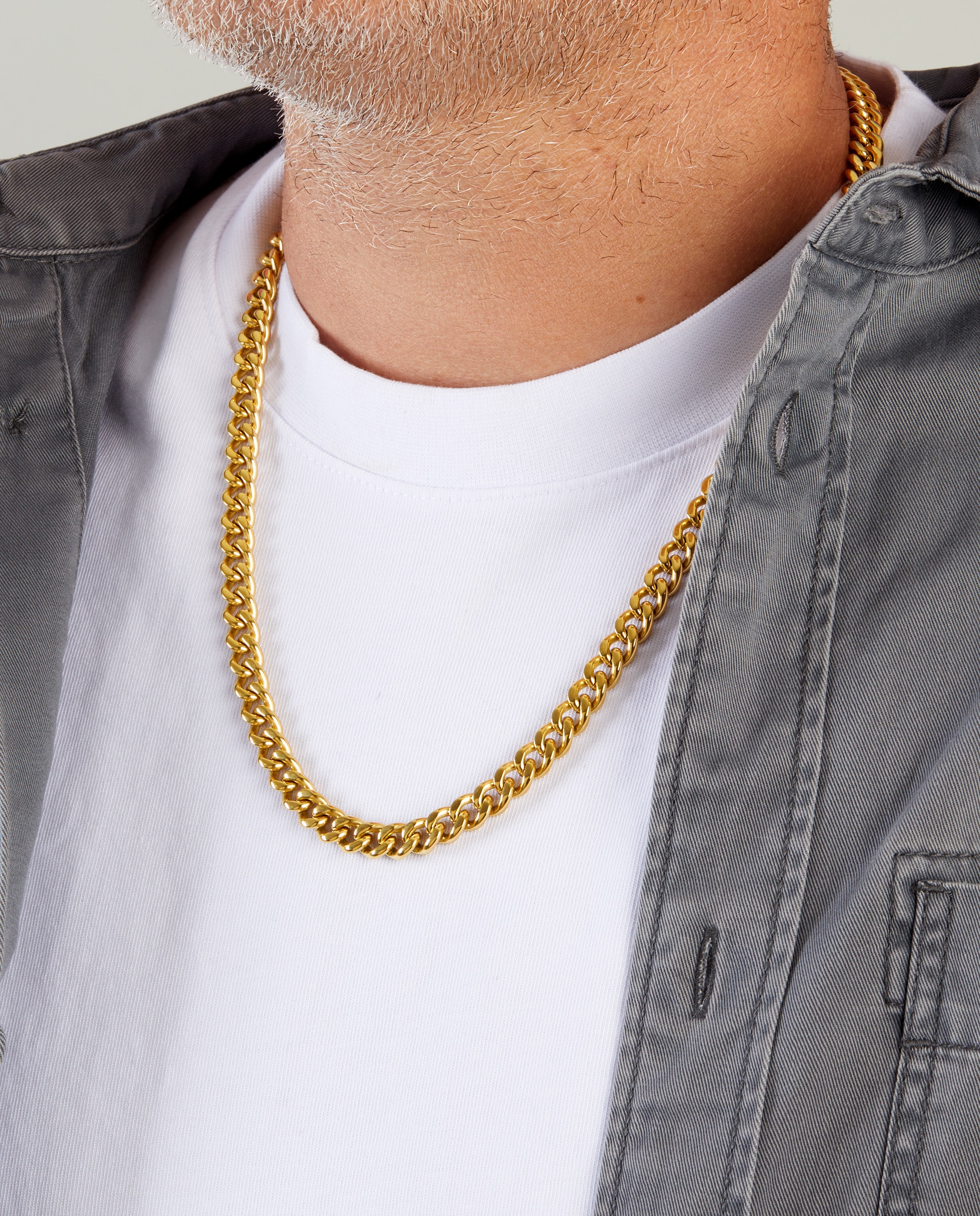 Cadena de hombre c00104/ad60 de acero dorado Dorado Marea Dorado-2