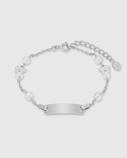 Imagen 0 de Pulsera de niña D03303/AG de plata rodiada con placa