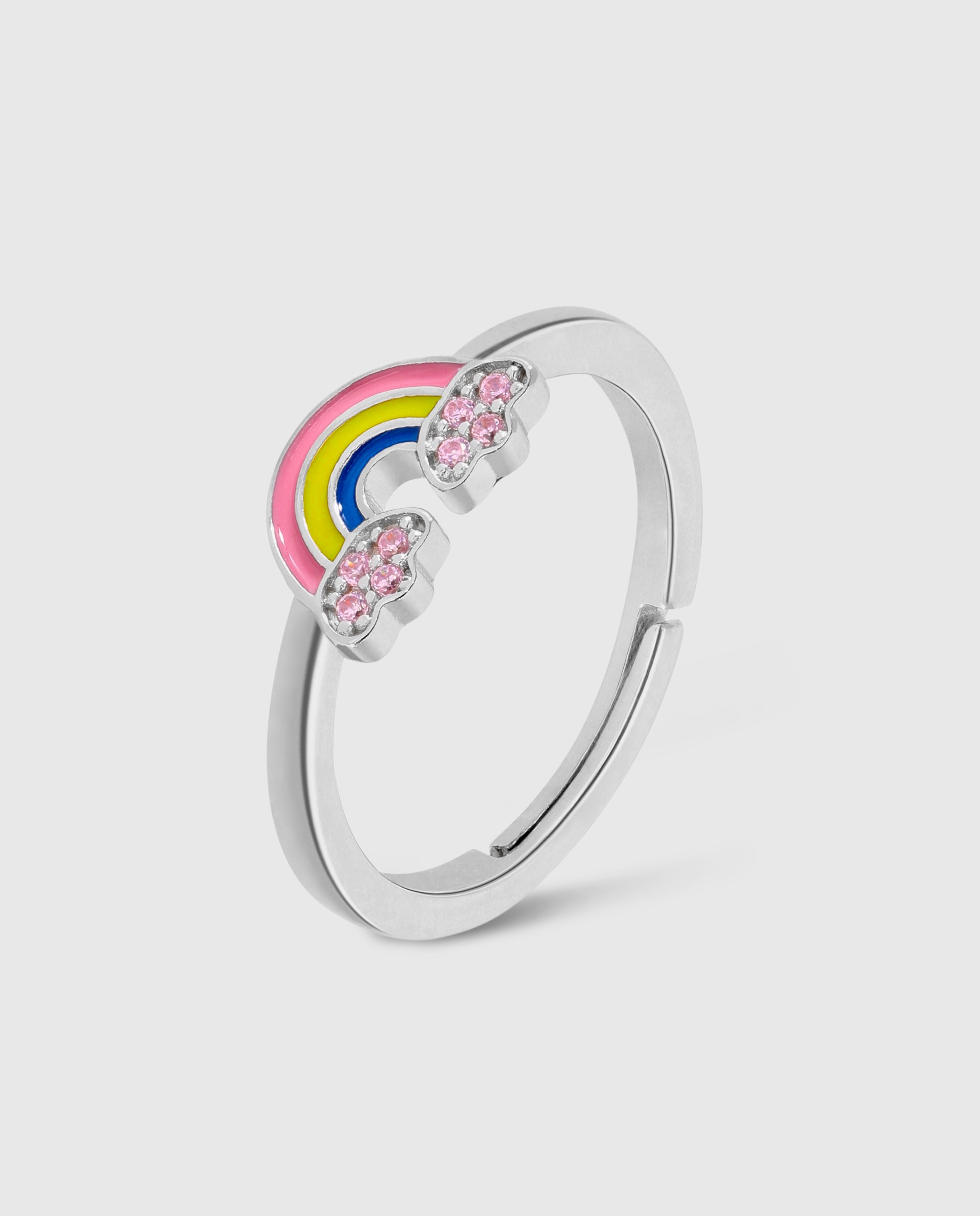 Imagen 0 de Anillo ajustable de niña d03006/ah10 de plata rodiada Multicolor