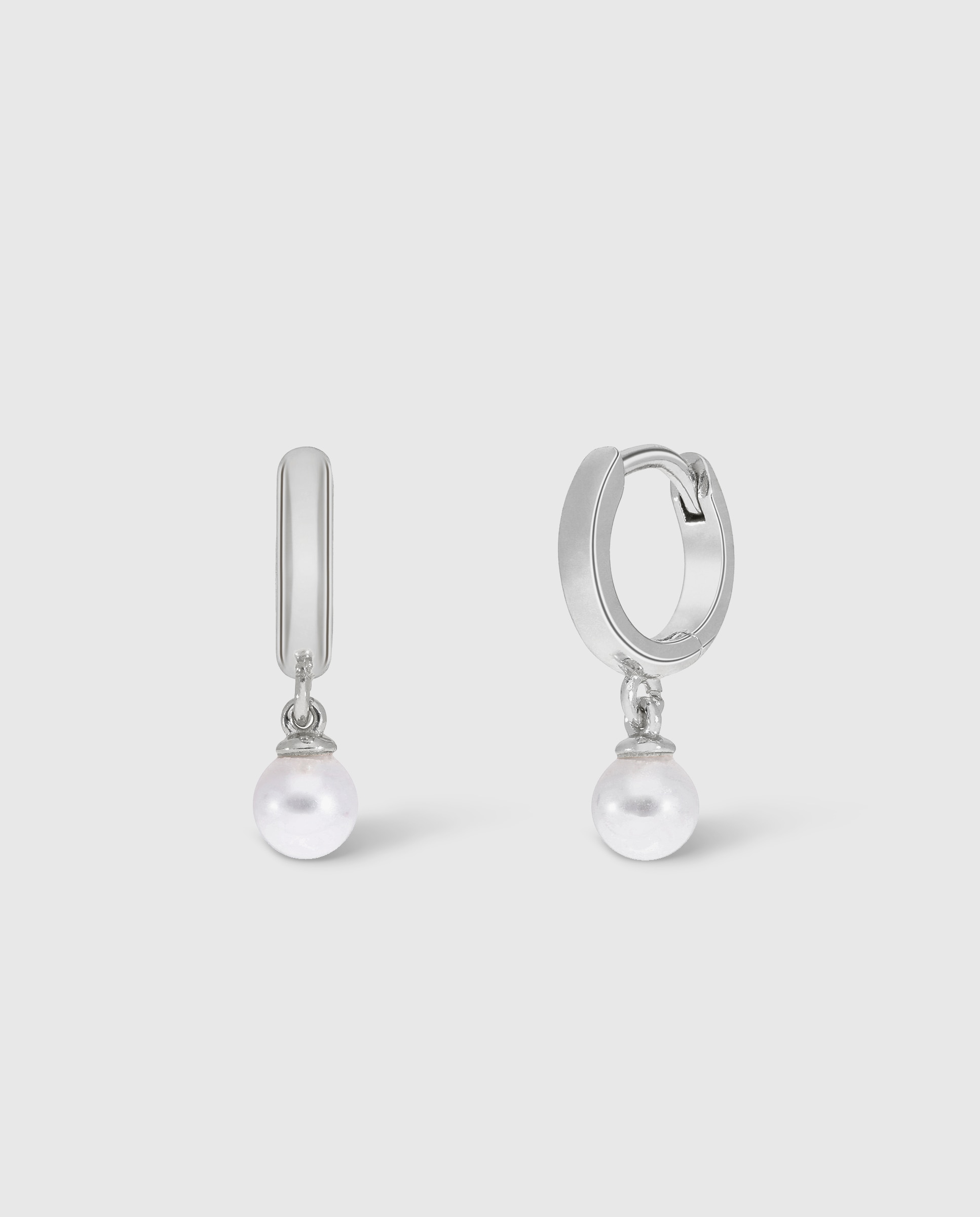 Imagen 1 de Pendientes de aro de niña d03301/aq de plata rodiada Blanco