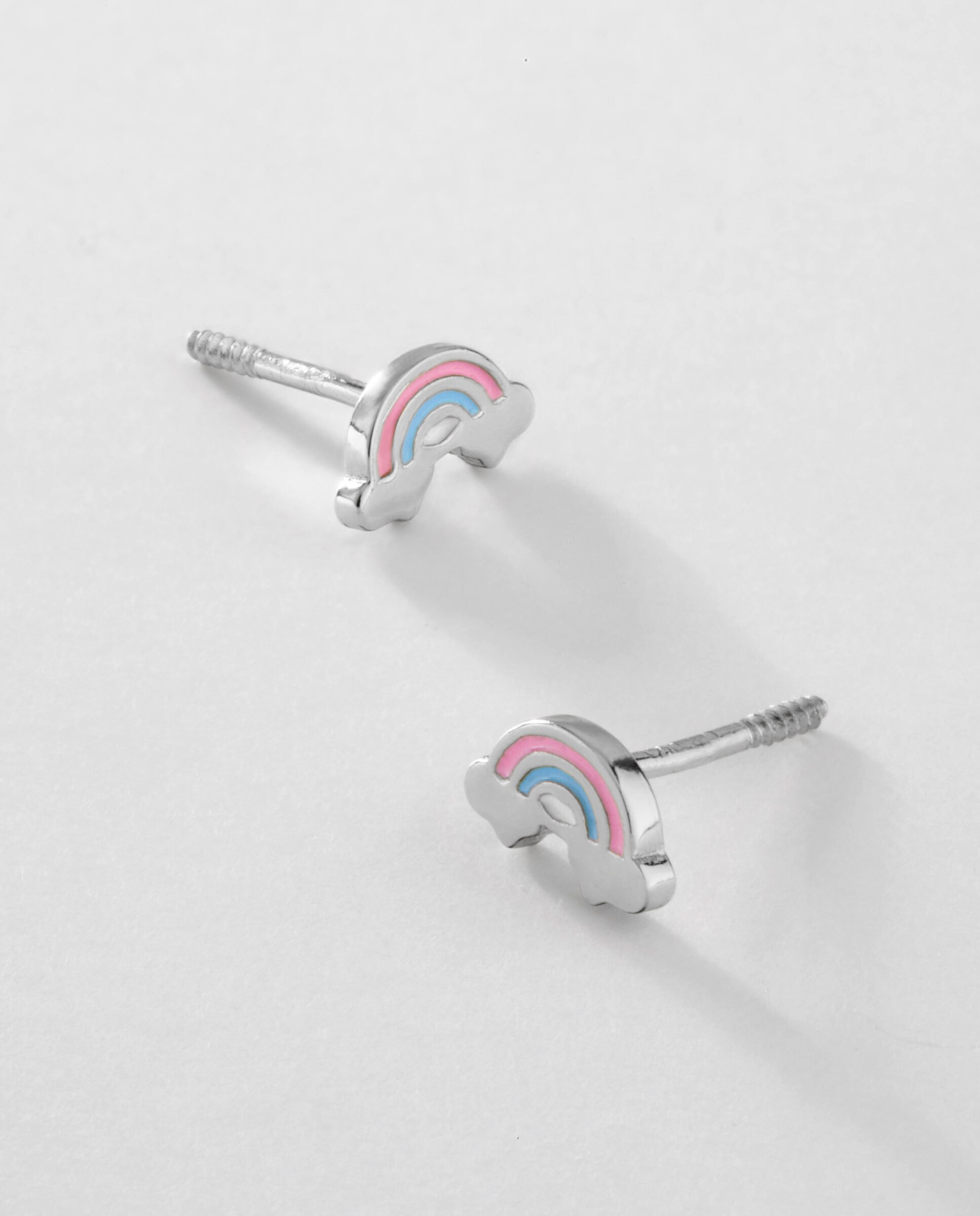 Pendientes de botón de niña d03401/ak de plata rodiada - Marea - Multicolor Multicolor-3