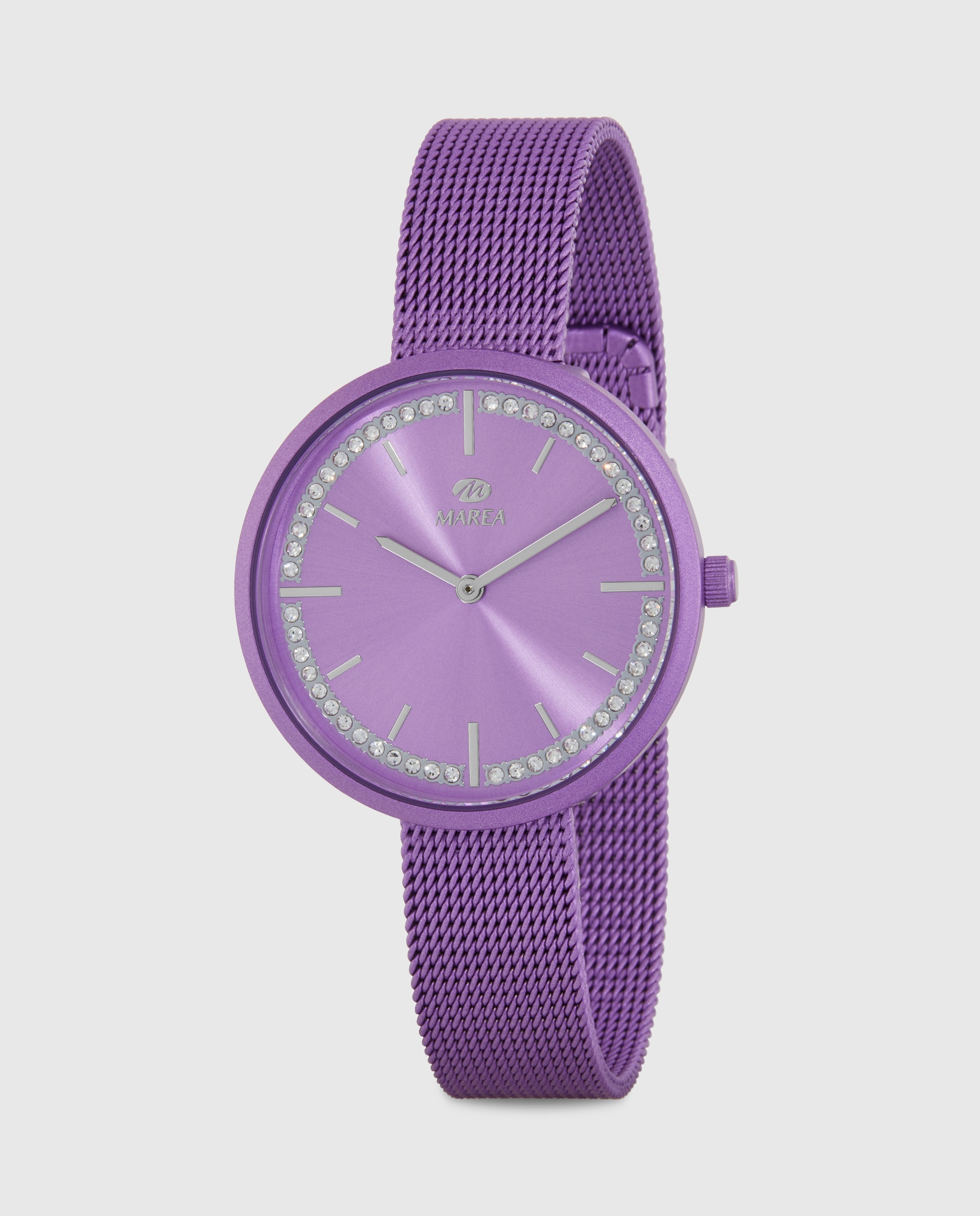 Reloj analógico de mujer b41369 1 correa esterilla de acero en color lila y esfera lila - Marea - Morado Morado-1