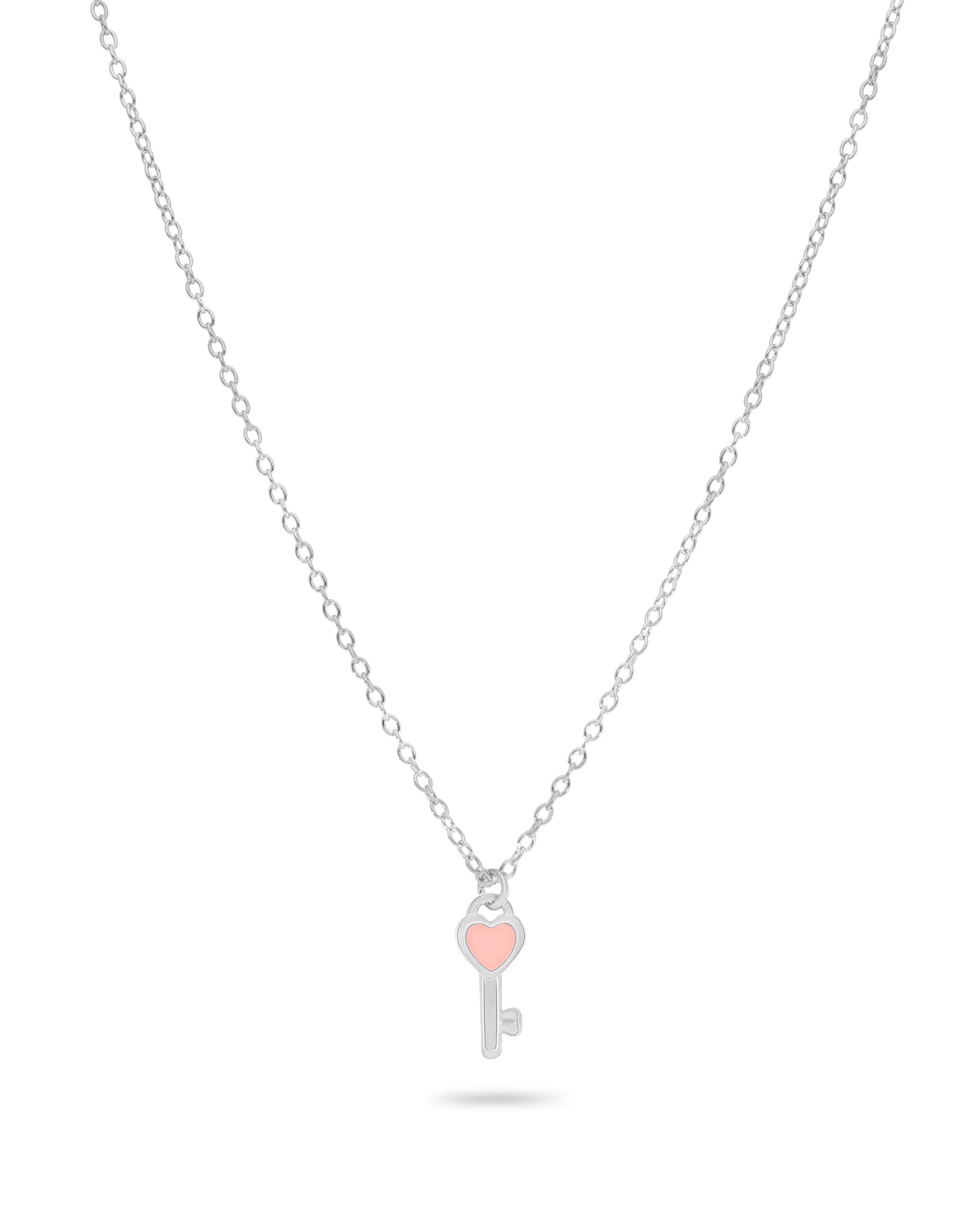 Cadena de niña d03607 ad de plata rodiada Rosa Marea Rosa-1