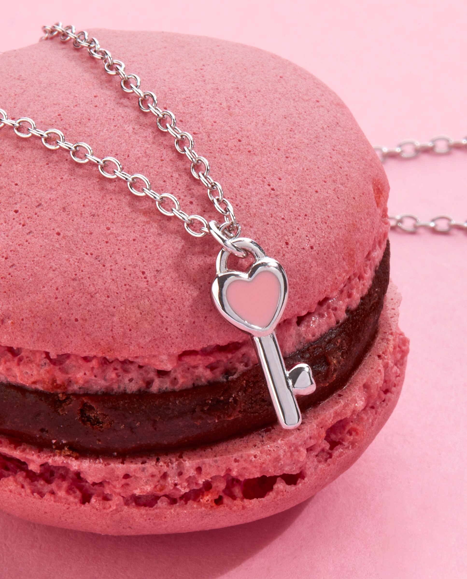 Cadena de niña d03607 ad de plata rodiada Rosa Marea Rosa-3