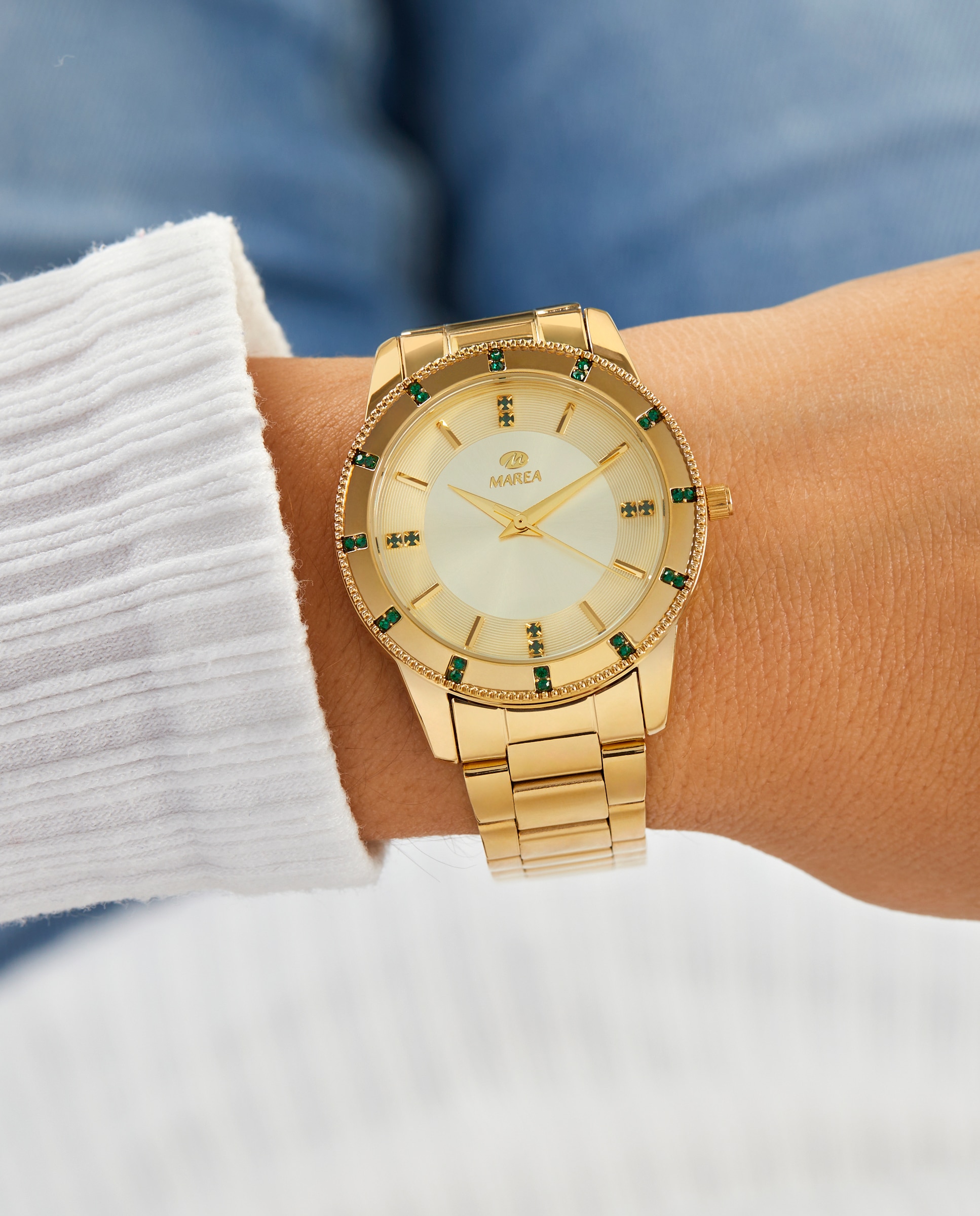 Reloj analógico de mujer b41371 4 correa de acero y esfera dorada - Marea - Dorado Dorado-2