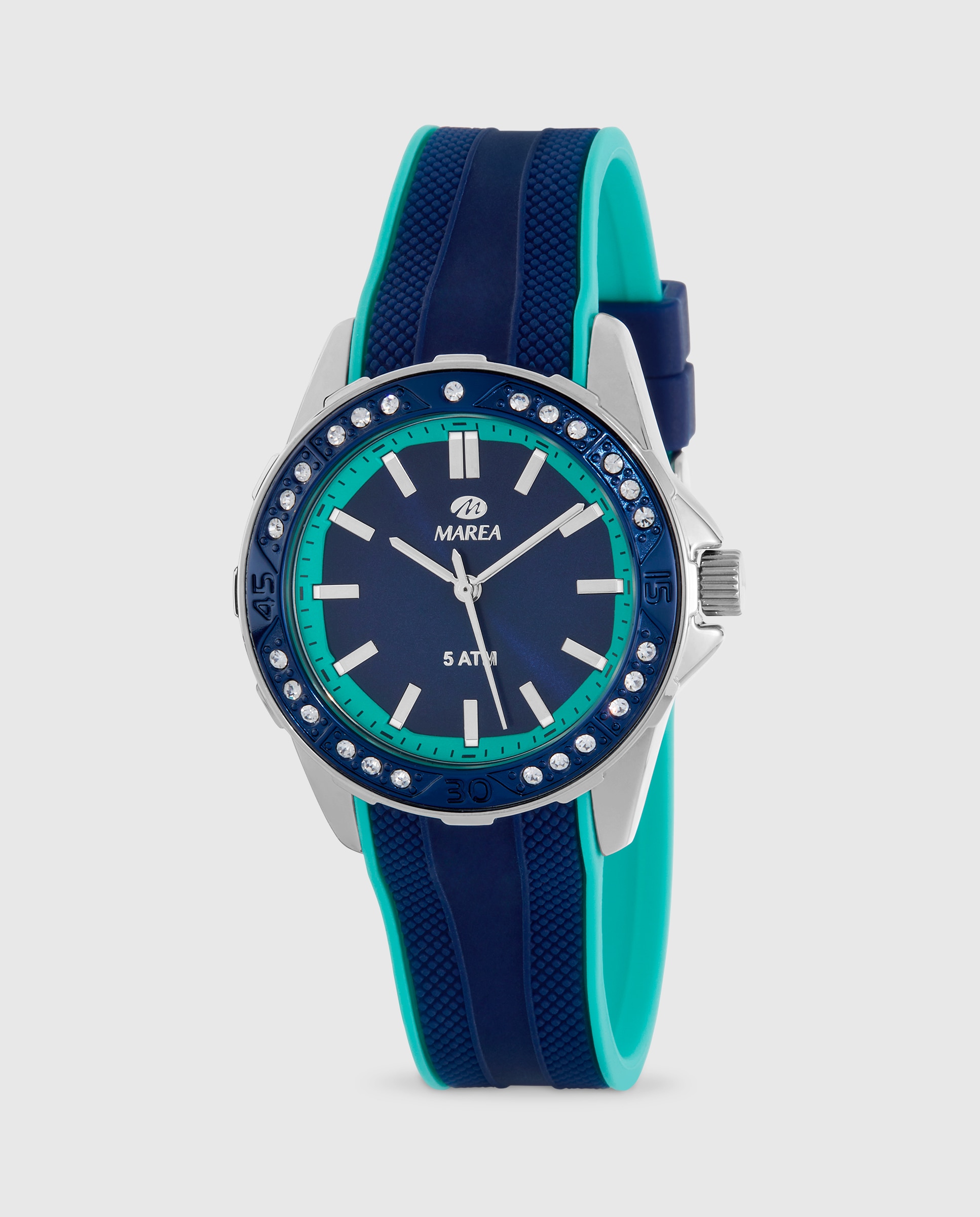 Reloj analógico de mujer b35365 4 de caucho azul y turquesa Azul océano / Turquesa Marea Azul océano / Turquesa-1