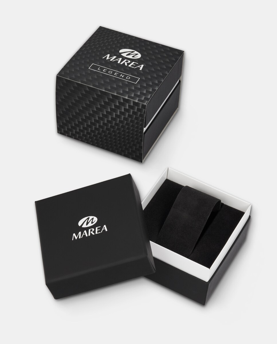 Reloj de hombre B35357/7 caja de acero con bisel azul y correa Nylon Azul-4