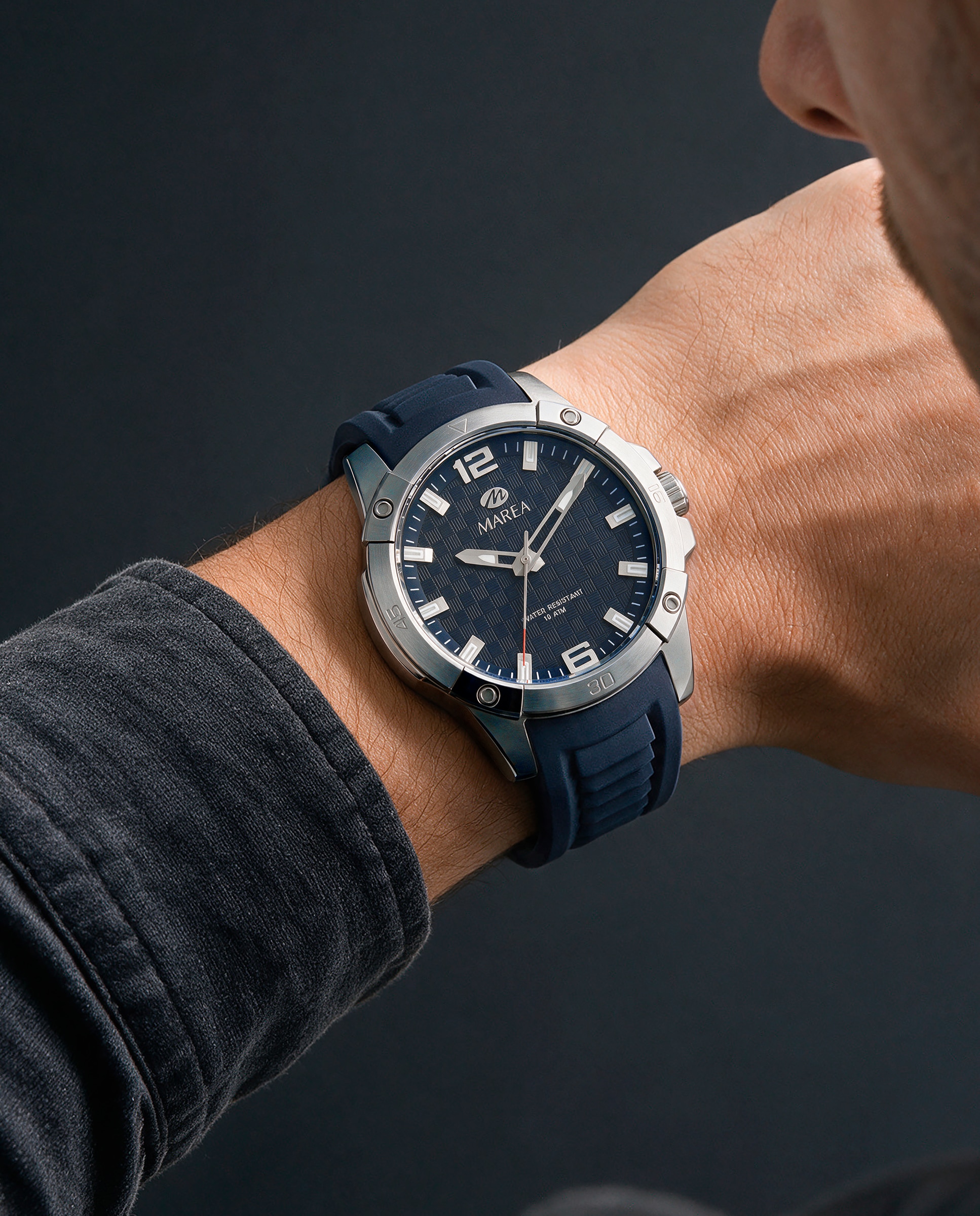 Reloj de hombre b54272/2 con correa de silicona azul marino y esfera - Marea - Azul marino Azul marino-2