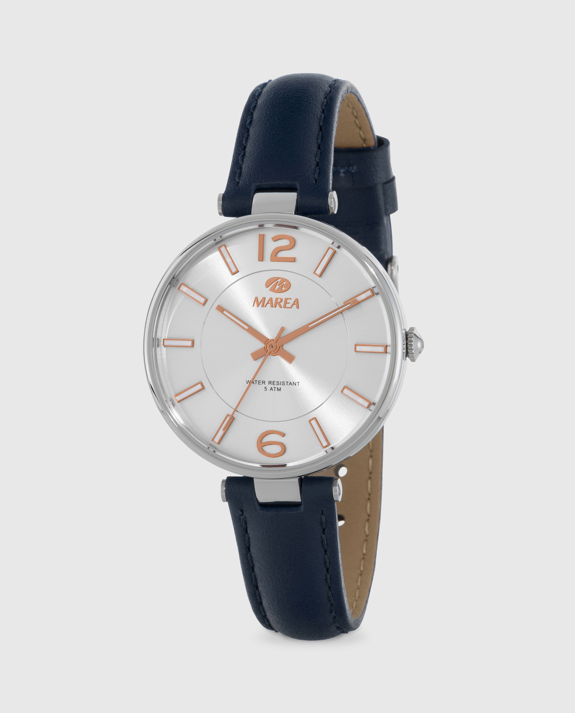 Reloj analógico de mujer b54269 3 de acero y correa de piel azul - Marea - Azul marino Azul marino-1