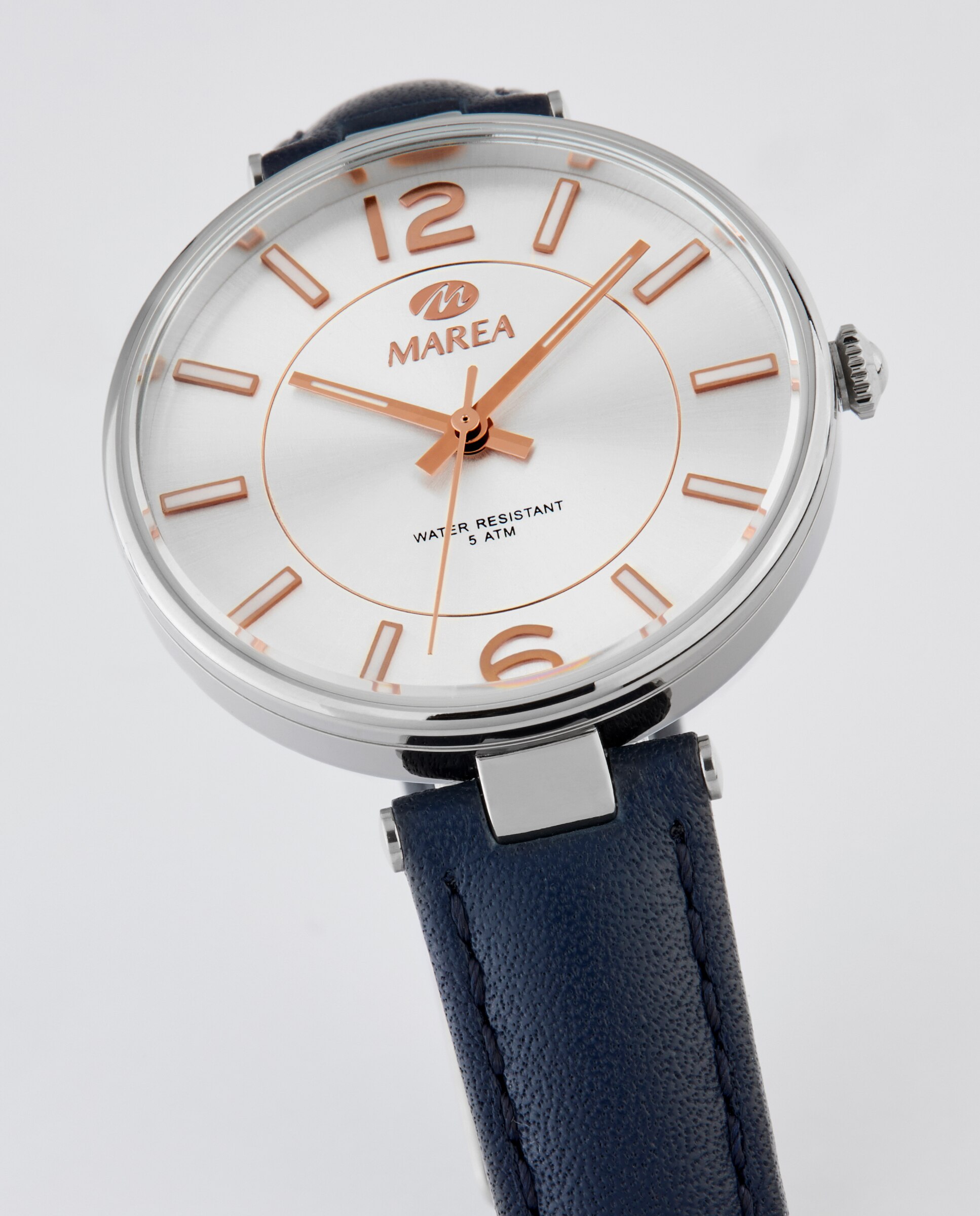 Reloj analógico de mujer b54269 3 de acero y correa de piel azul - Marea - Azul marino Azul marino-3