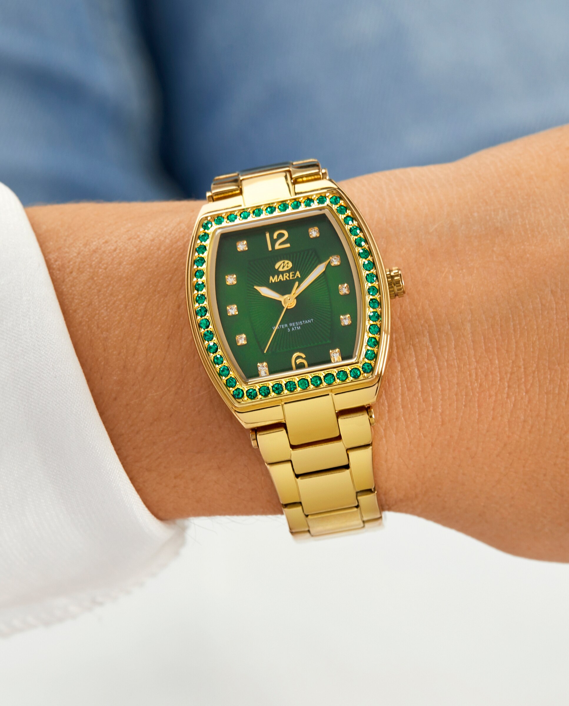Reloj de mujer b54263/4 correa de acero dorado y esfera verde - Marea - Dorado Dorado-2