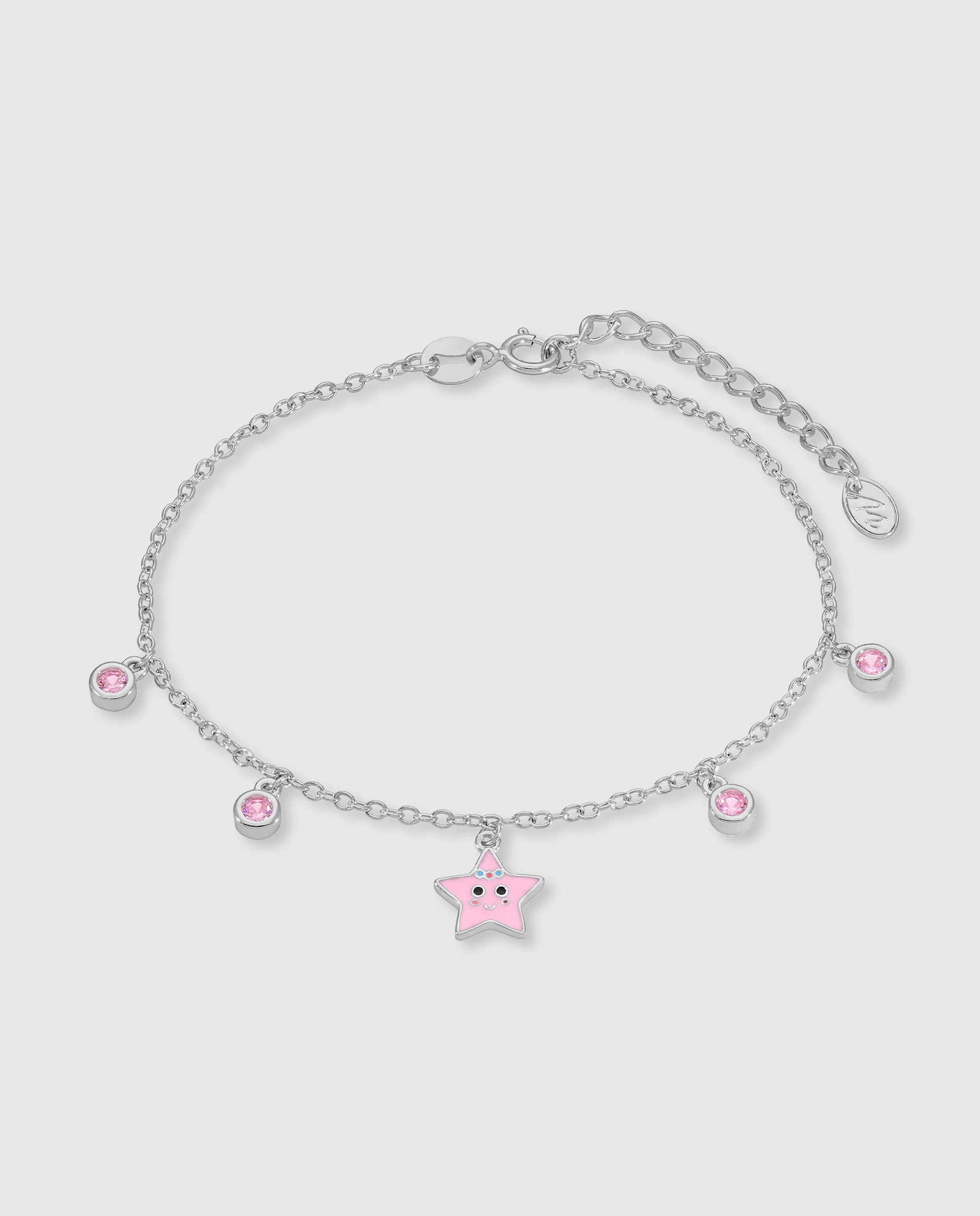 Imagen 1 de Pulsera de cadena de niña d03603/aq de plata rodiada - Marea - Rosa Rosa